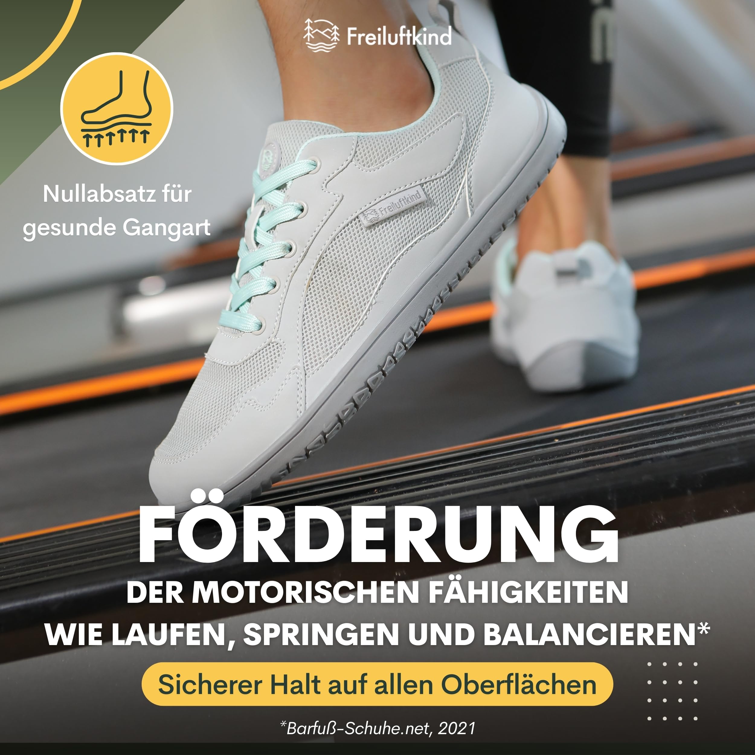 Freiluftkind Das Original Everest Sneaker Barfußschuhe – Der perfekte Barfußschuh für Dein Abenteuer – Barfuß Sneaker Damen – Barfuß Sneaker Herren