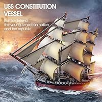 Vista 2 de CubicFun Rompecabezas 3D de barco para modelos de barco de vela USS Constitution para adultos y adolescentes, 193 piezas