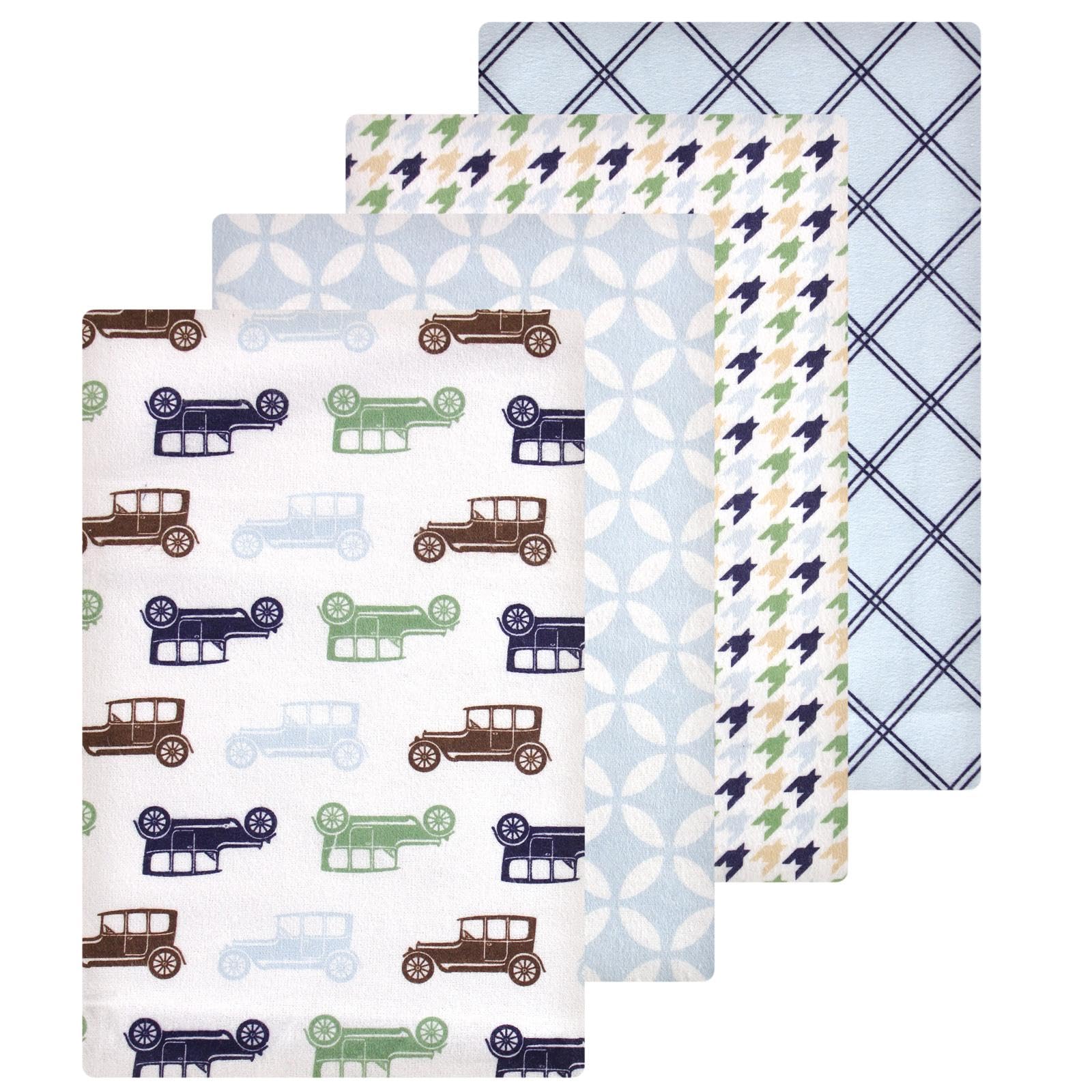 Luvable Friends Little Treasure Flannel Receiving Blankets 4pk