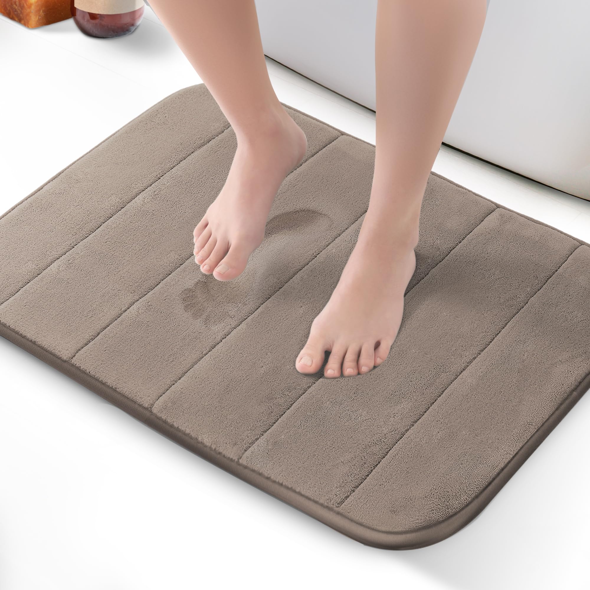 Keplin Memory Foam Bath Mat - Beige - 50x50cm