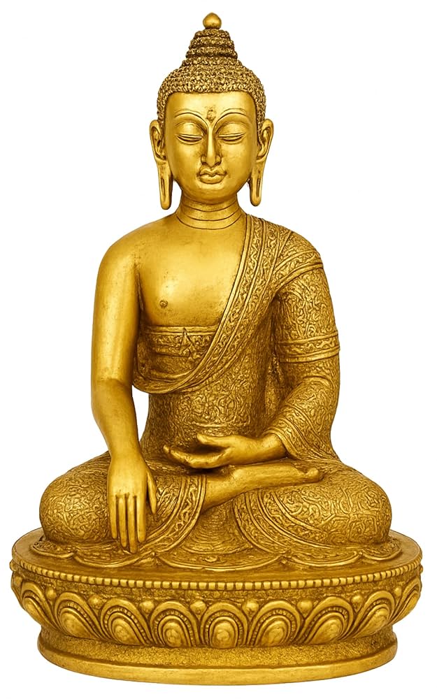 仏陀 真鍮像 真鍮製菩提樹仏像（木製台座付き、高さ52cm） - Etsy 日本