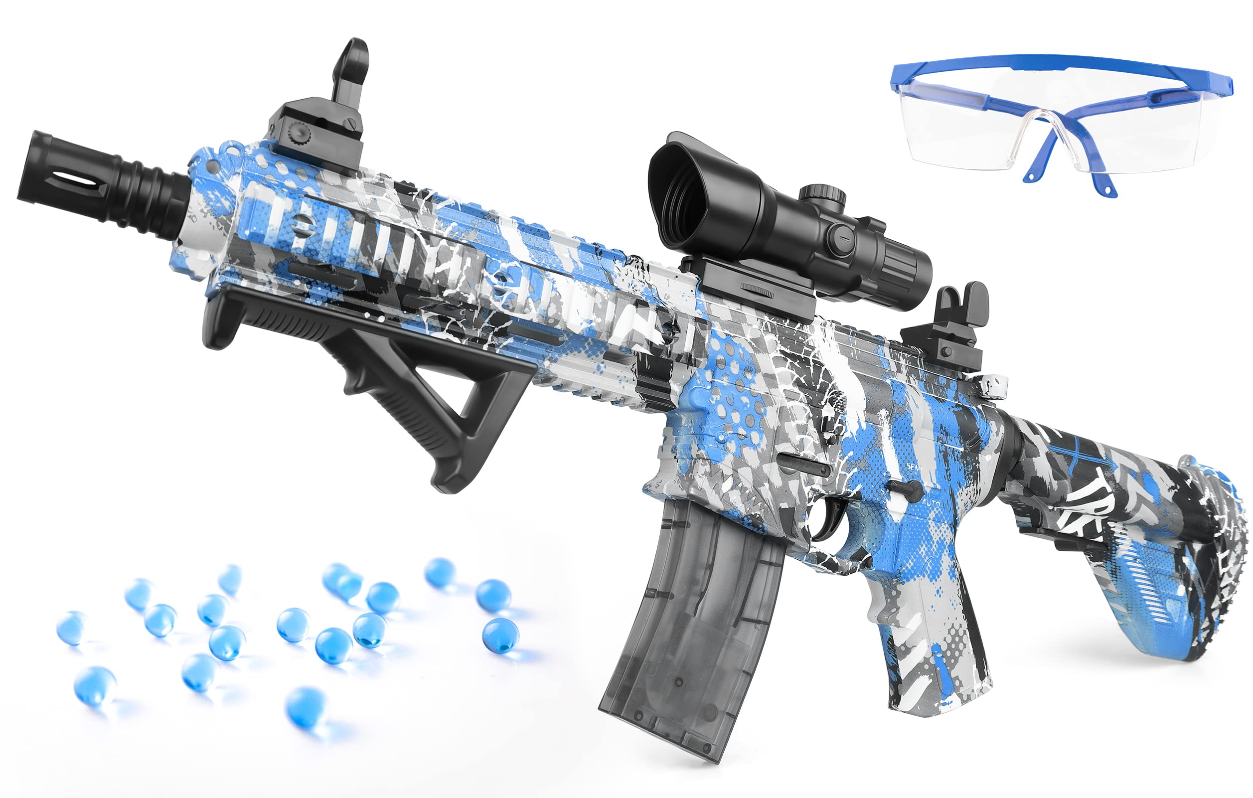 Buy Moukelo Electric Gel Ball Blaster, Splatter Ball Blaster M416 with