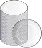 Vista 39 de Party Bargains - Bajoplatos de 13 pulgadas (4 unidades), borde dorado martilleado en rosa, bajoplatos desechables y resistentes para cenas elegantes