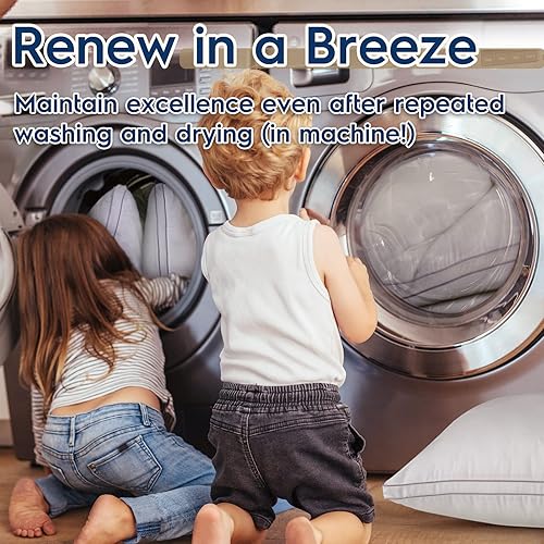 Miniatura 8 de viewstar Juego de 2 almohadas de tamaño King, almohadas de cama alternativas de plumón, almohada trasera para dormir para cuello y hombro, almohadas