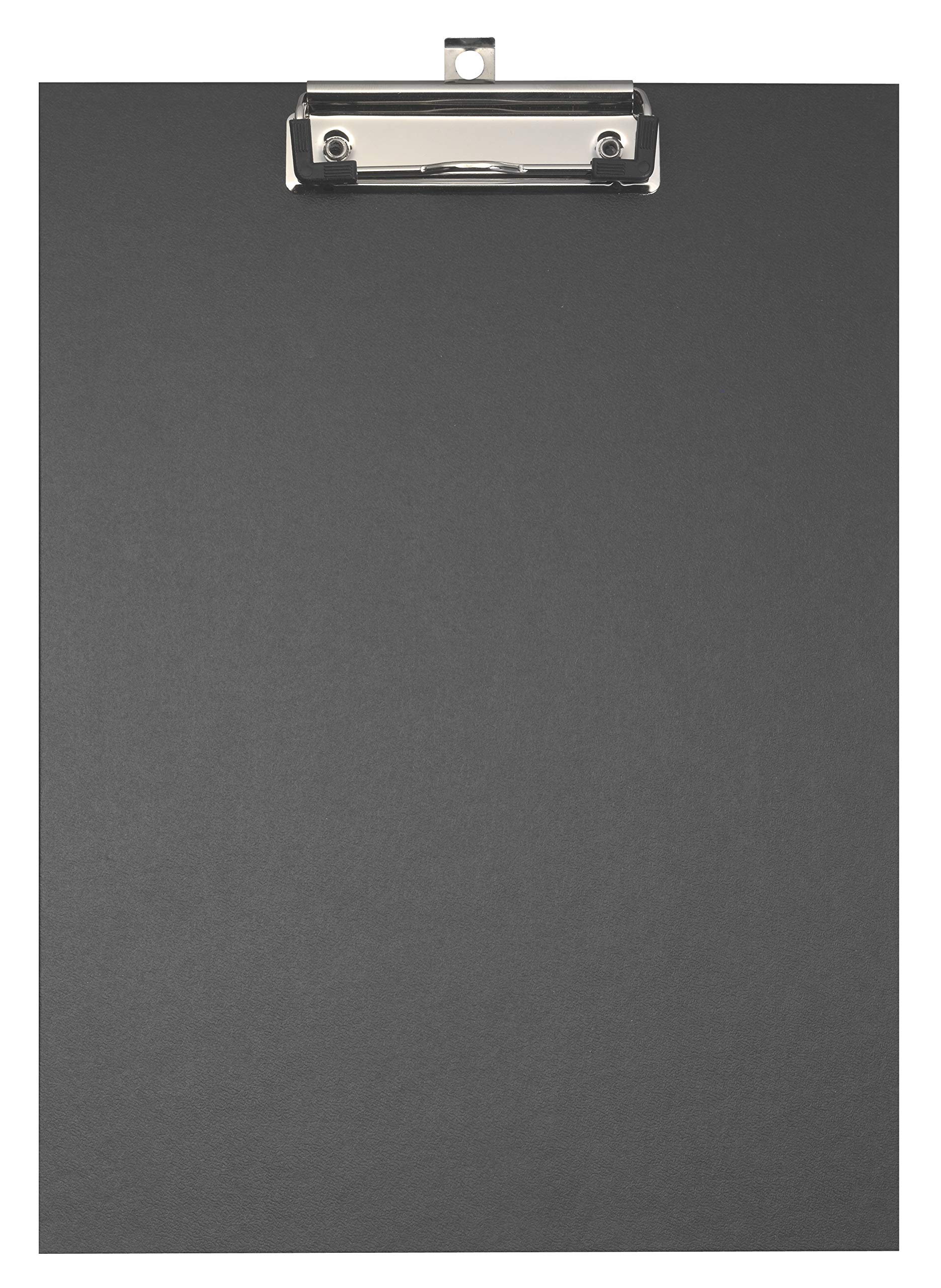 Exacompta - Ref. 17291E - Box of 10 clipboards with Clip Made of Reinforced Cardboard with Coated Paper and wall Hanging System - Dimensions: 23 x 32 cm for A4 Format documents - Black