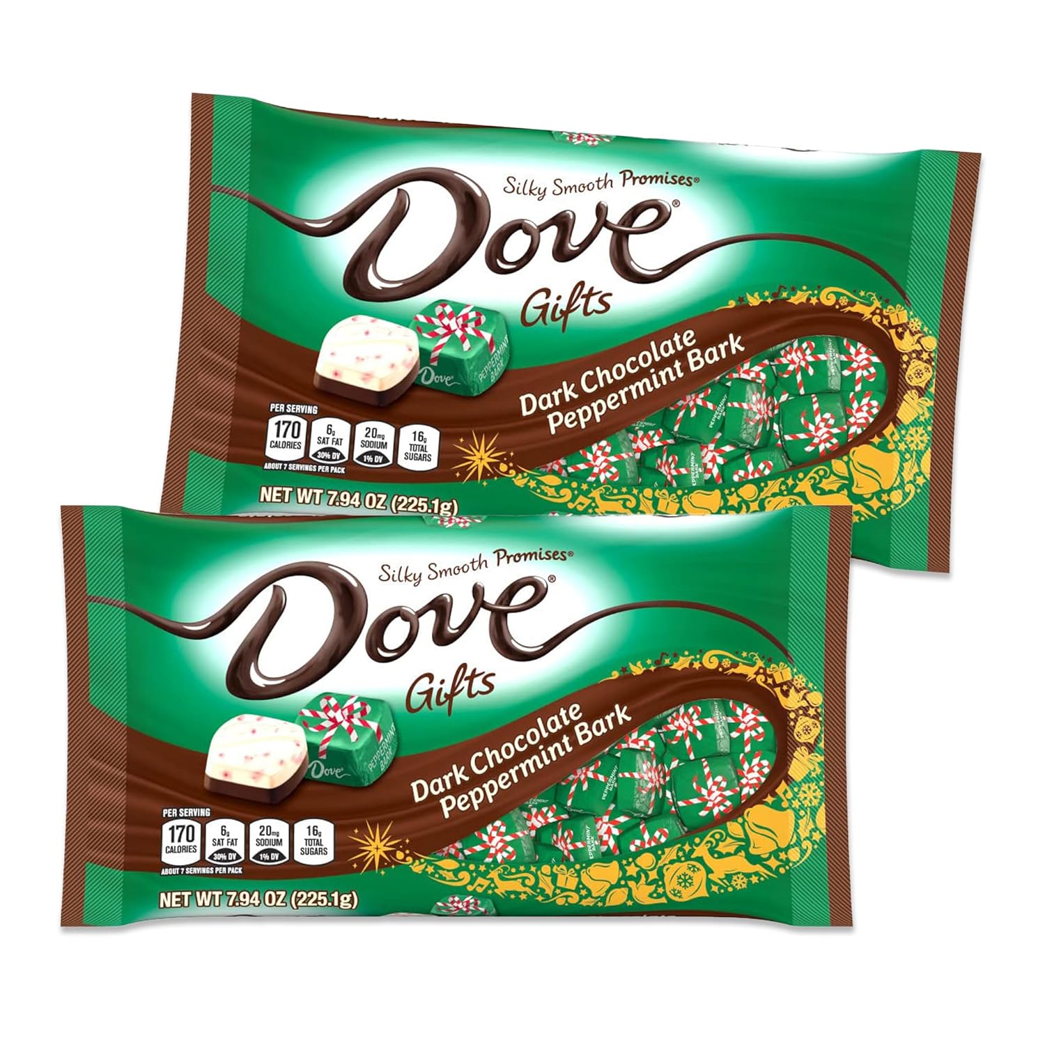 Dove Chocolate Peppermint Bark Promises 2 Pack. Dove Dark