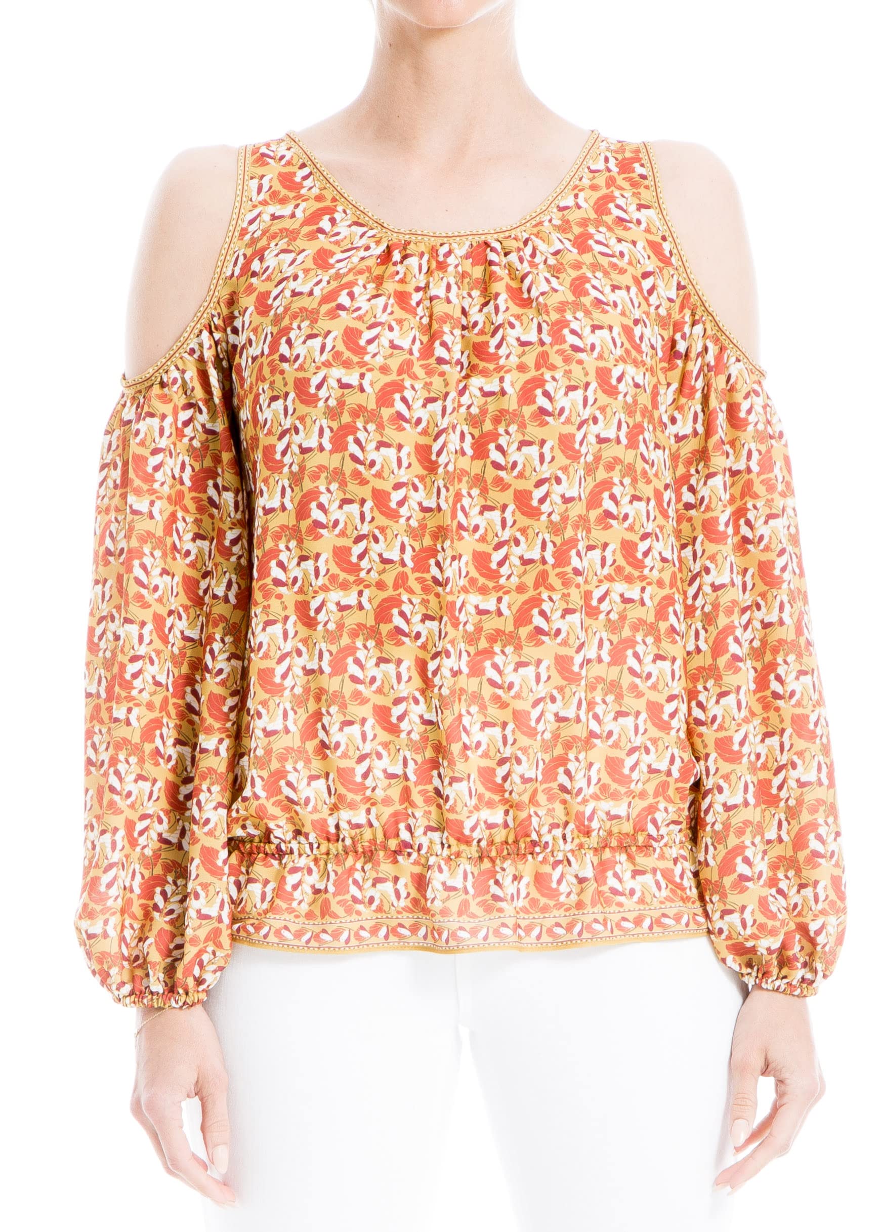 Max Studio Women's Crepe Cold Shoulder Blouse