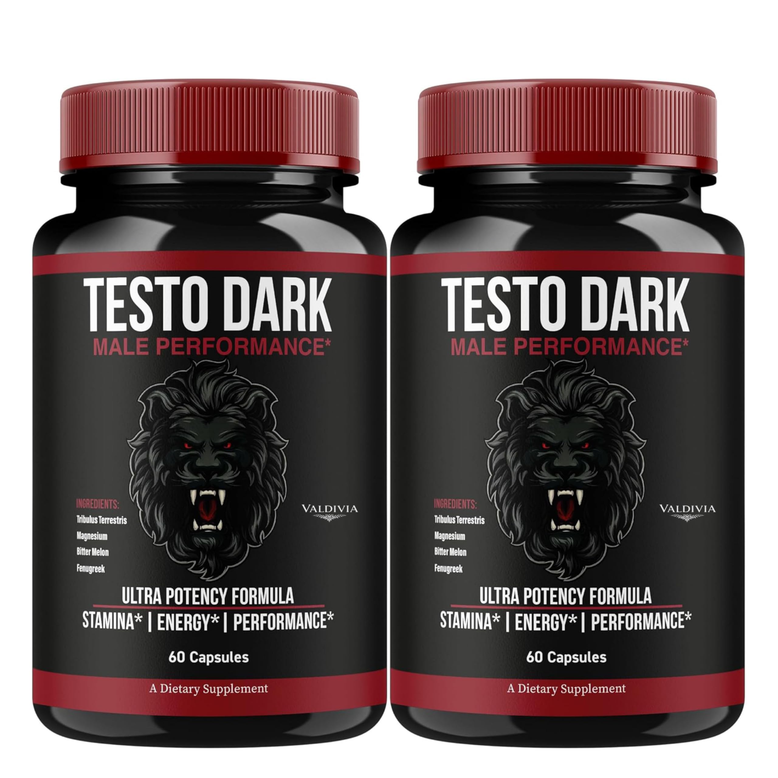 TestoDark - Official TestoDark Premium Advanced Formula Capsules Supplement Support - Maximum Strength, Daily Multivitamin for Overall Health & Wellness, 120 Capsules for 2 Months