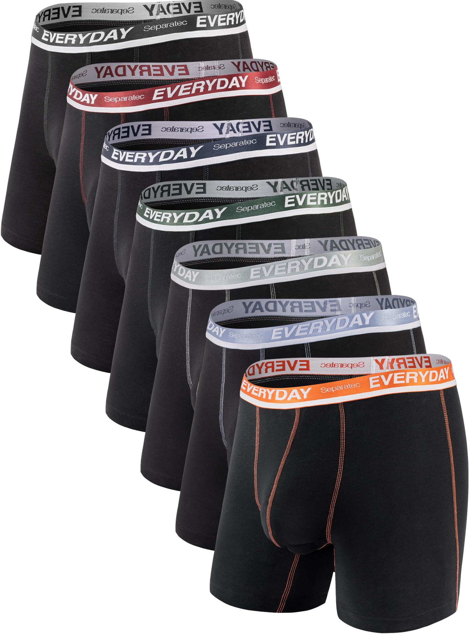 Cotton Dual Pouch Men's Underwear Comfortable Soft Breathable Everyday Boxer Briefs for men 7 Pack