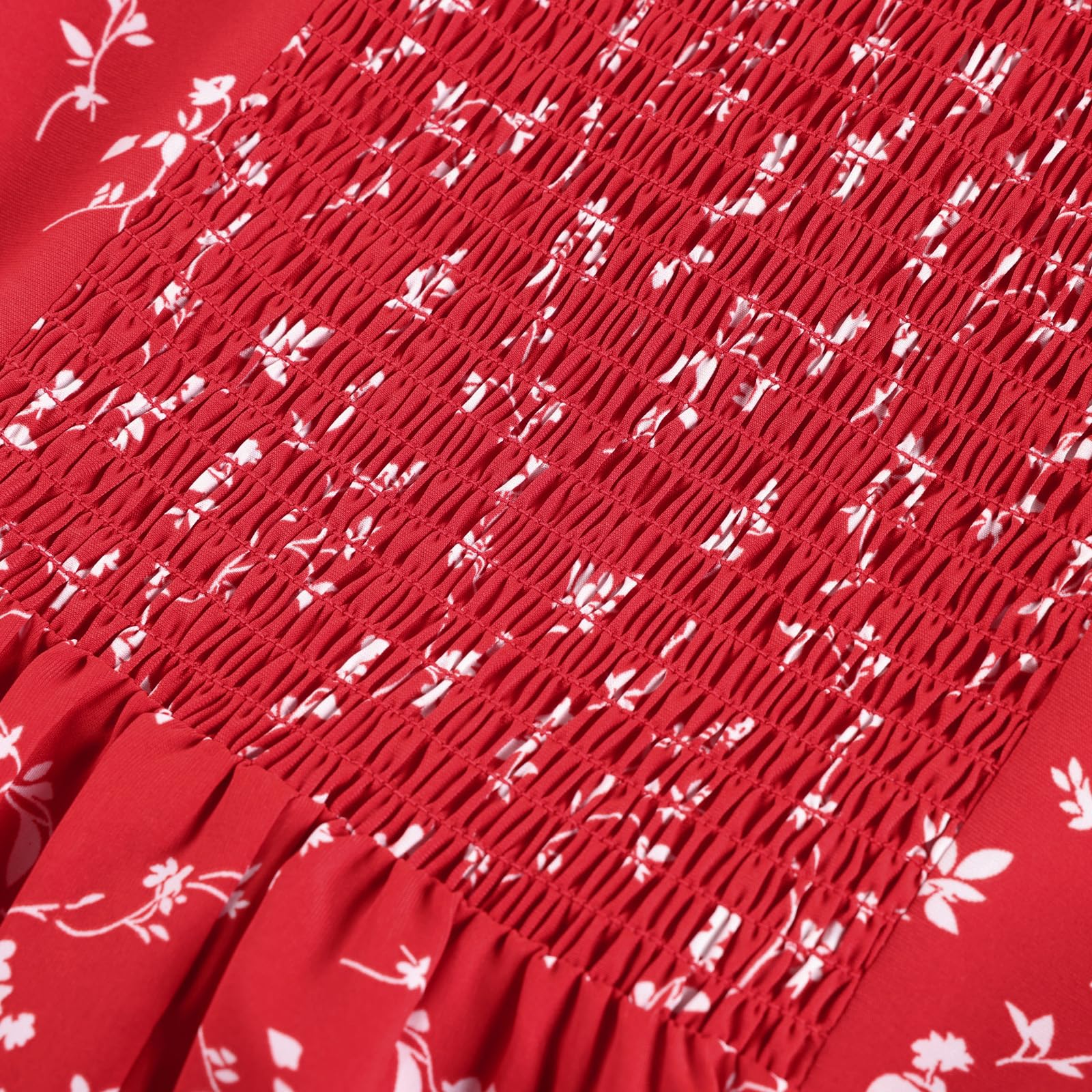 SCARLET DARKNESS Damen Sommerkleid Ärmellos Blumendruck Chiffonkleid Spaghettiträger Strandkleid mit Taschen