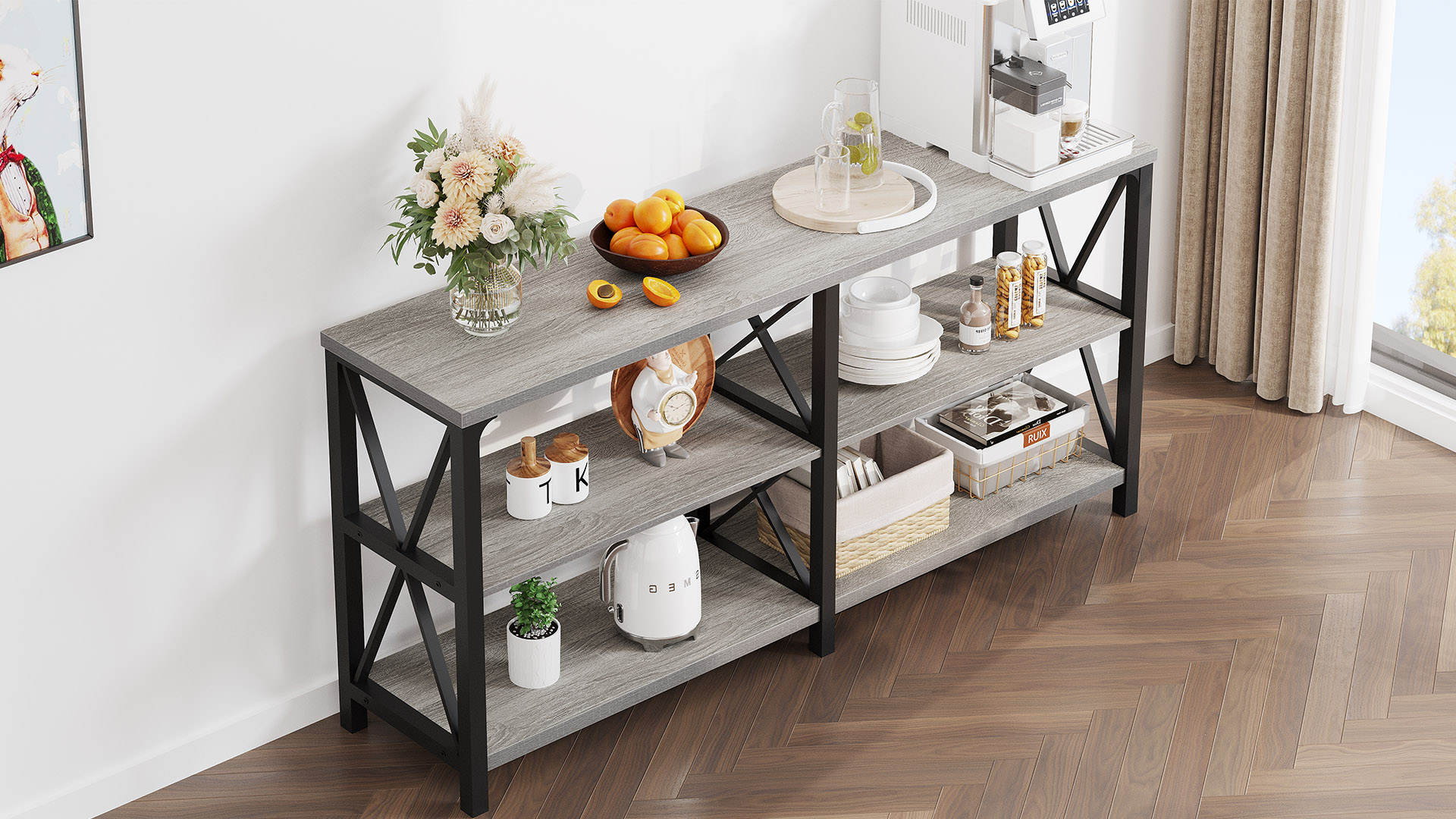 Amazon.com: LVB Farmhouse Sofa Table, Rustic Console Table, Light