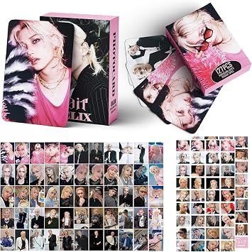 55PCS Stray-K Photocards Set,Stray-K Lomo Cards Greeting Cards for CollectionFelix-Purple
