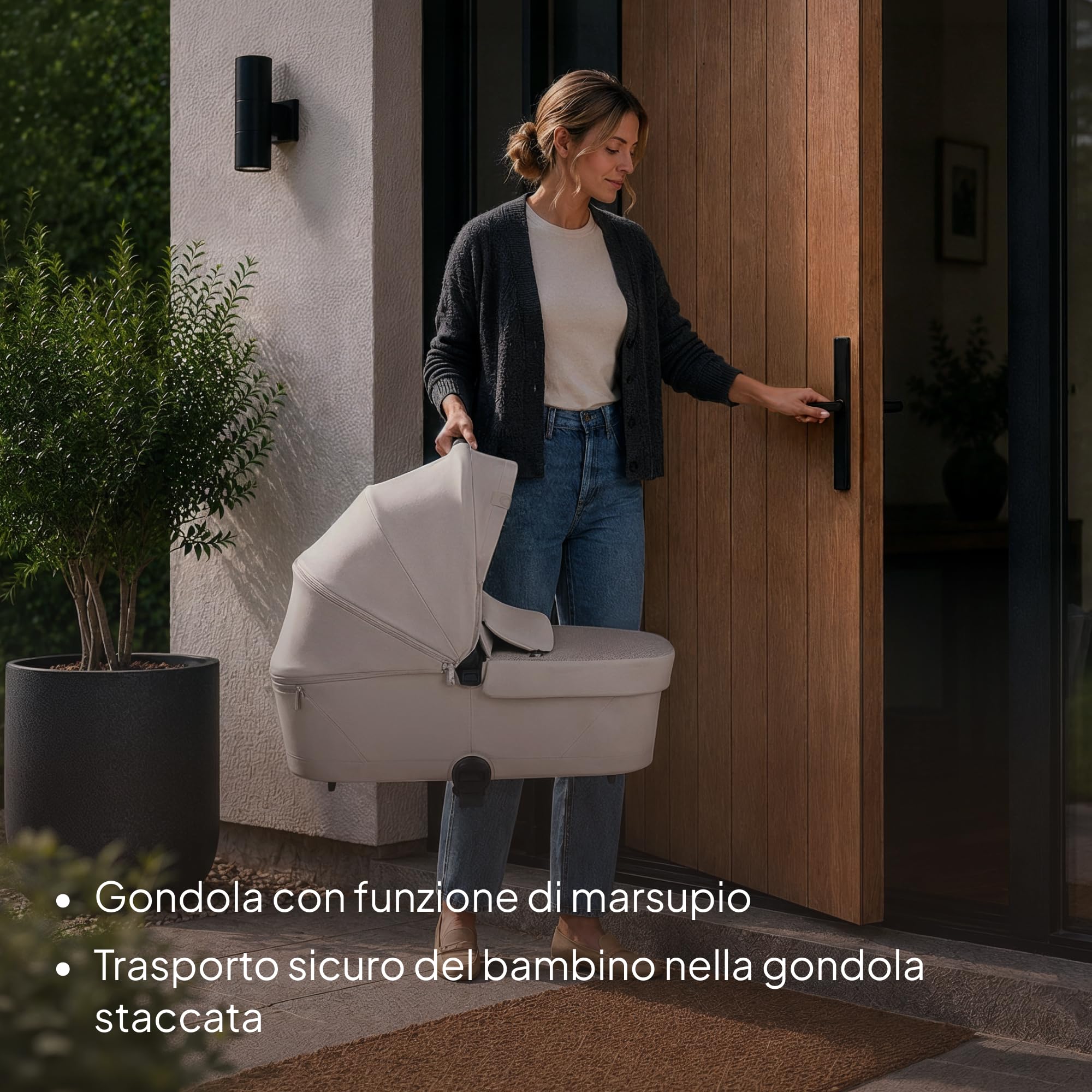 Lionelo Sia Flex Passeggino 2 in 1 (0-4 anni, 0-22 kg) Navicella Pieghevole | Ultraleggero, Compatto da Città, Chiusura con una Mano, UPF50+, Ventilazione 3D, Fibbia Magnetica, Posizione Sdraiata