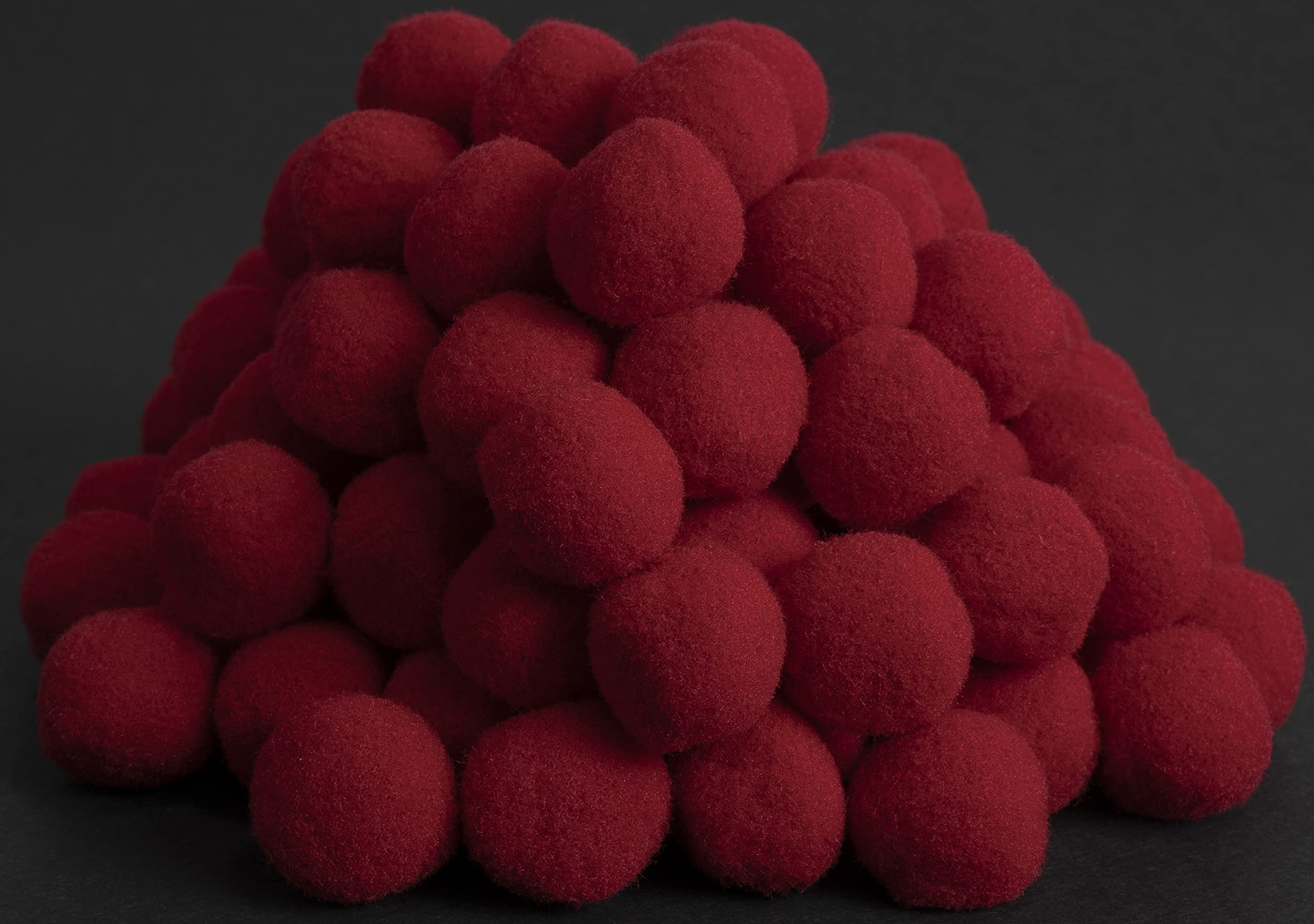 Set 100 Pompon Neri &Oslash;20mm In Tessile - Per Decorazione, Hobby Creativo E Cucito | Ghirlande E Personalizzazione