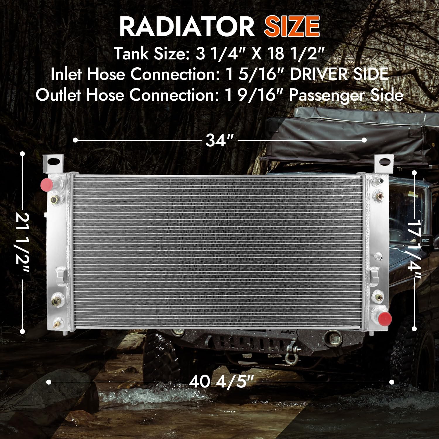 Snapklik.com : CU2370 3 Row Aluminum Radiator For 1999-2014 Chevy ...