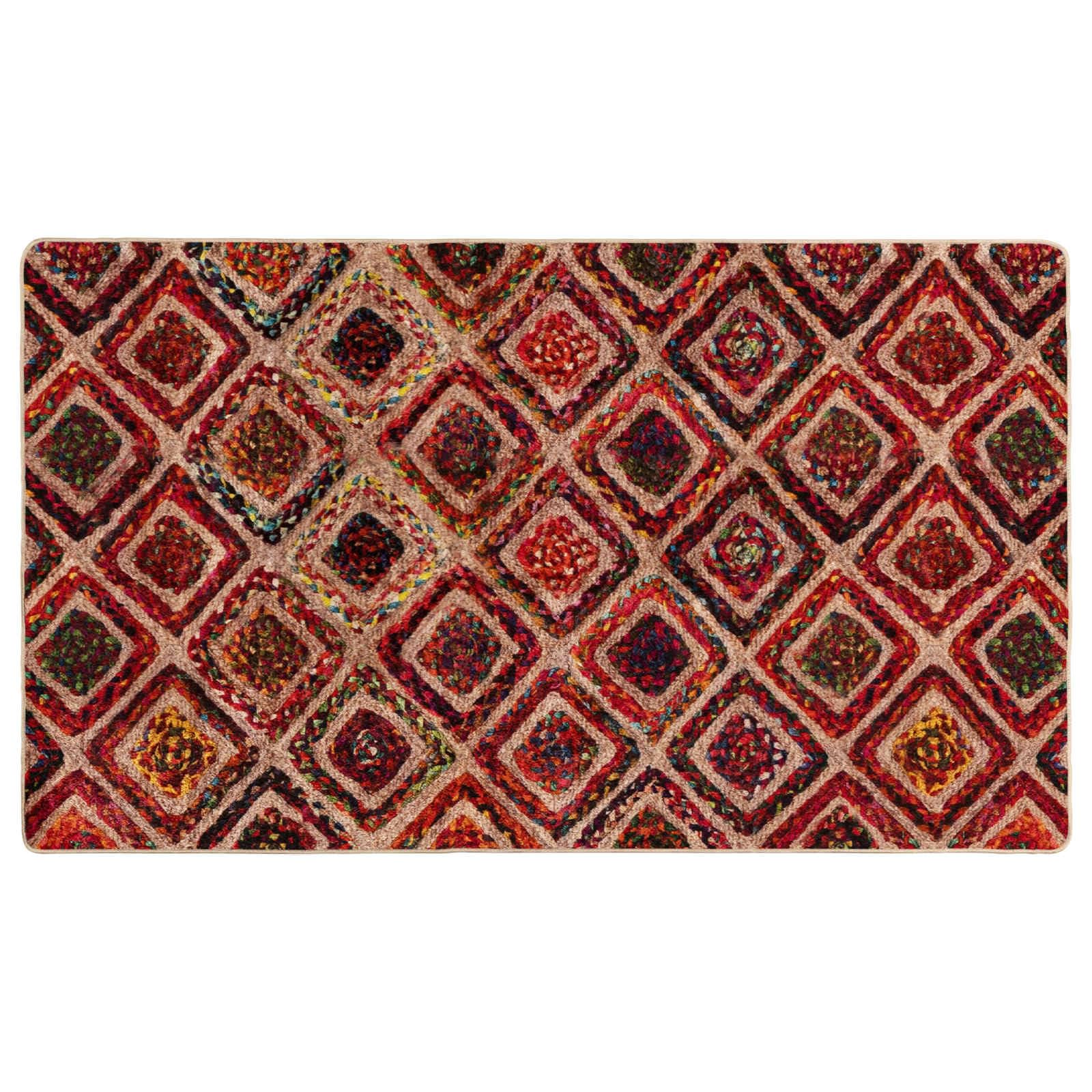 Tapis de couloir moderne Marsa en velours de polyester 100x150cm