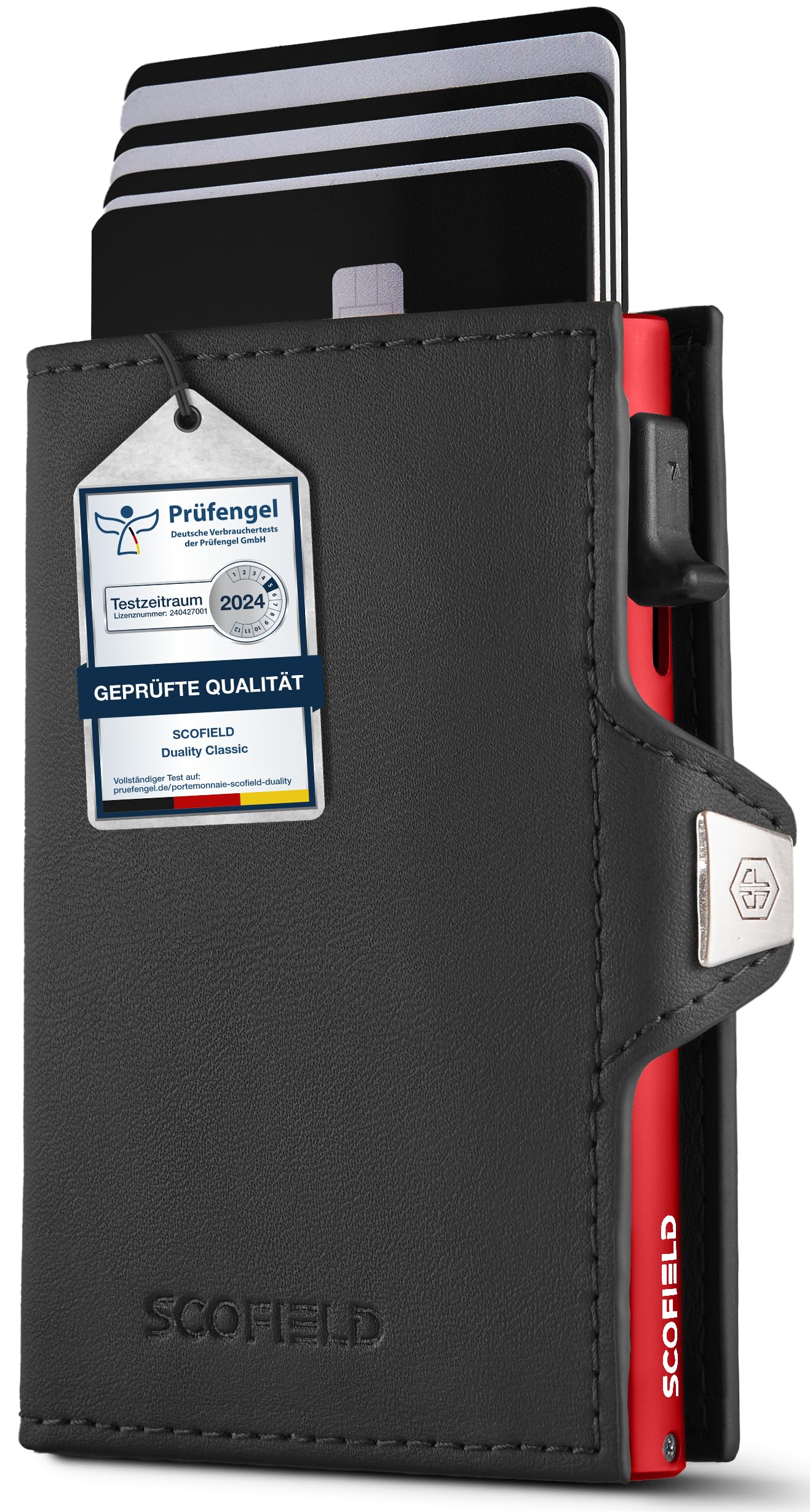 SF SCOFIELD Duality Classic Slim Wallet mit Münzfach | Kartenetui Herren für 9-10 Karten | Geldbeutel Portemonnaie mit RFID Schutz | Wallets for Men | Kreditkartenetui