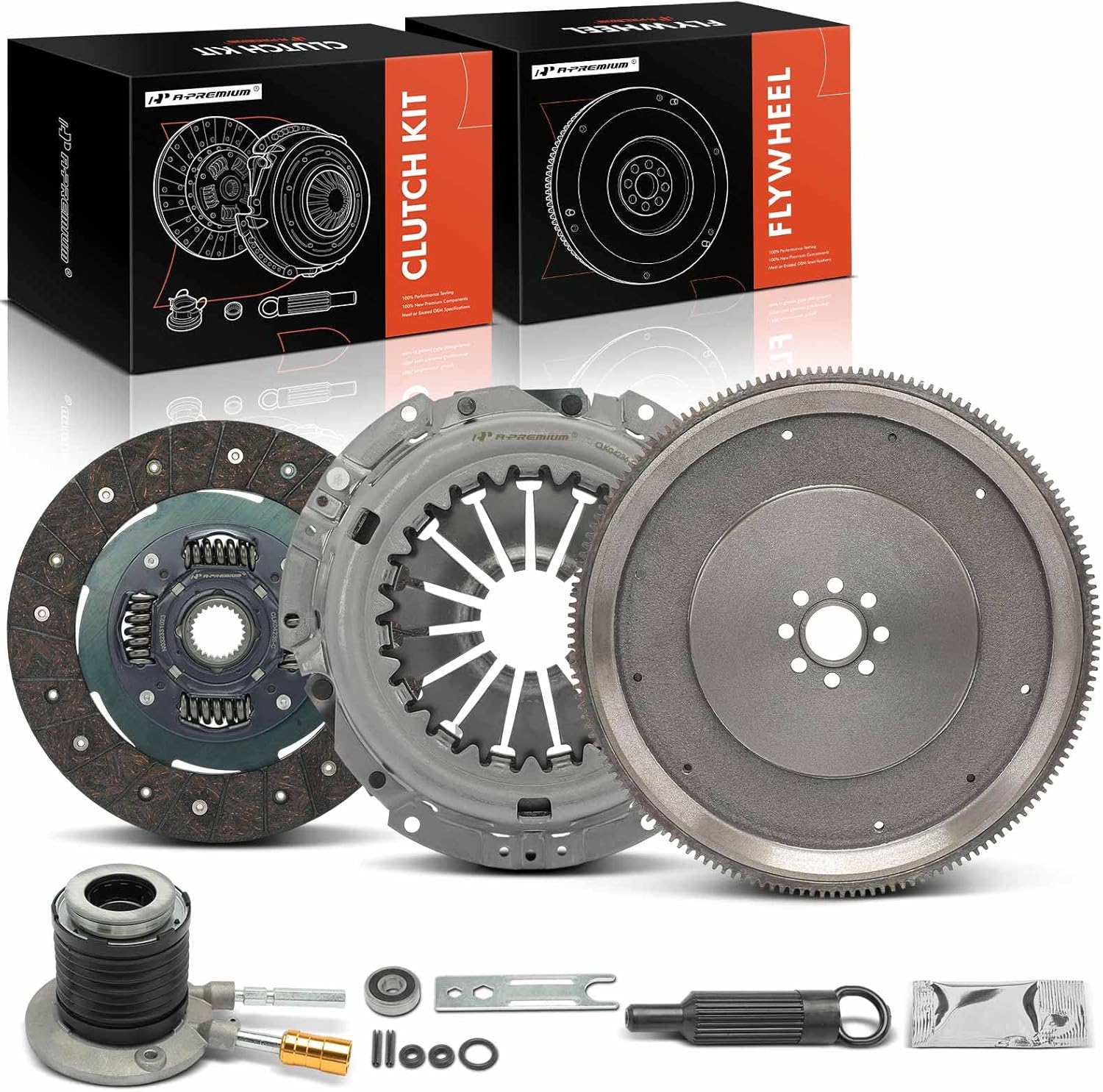 A-Premium Transmission Clutch Kit with Flywheel Compatible with Chevrolet Colorado 2004-2011 & GMC Canyon 2004-2012, 2.8L 2.9L, 2-PC Set, Replace# 12569184