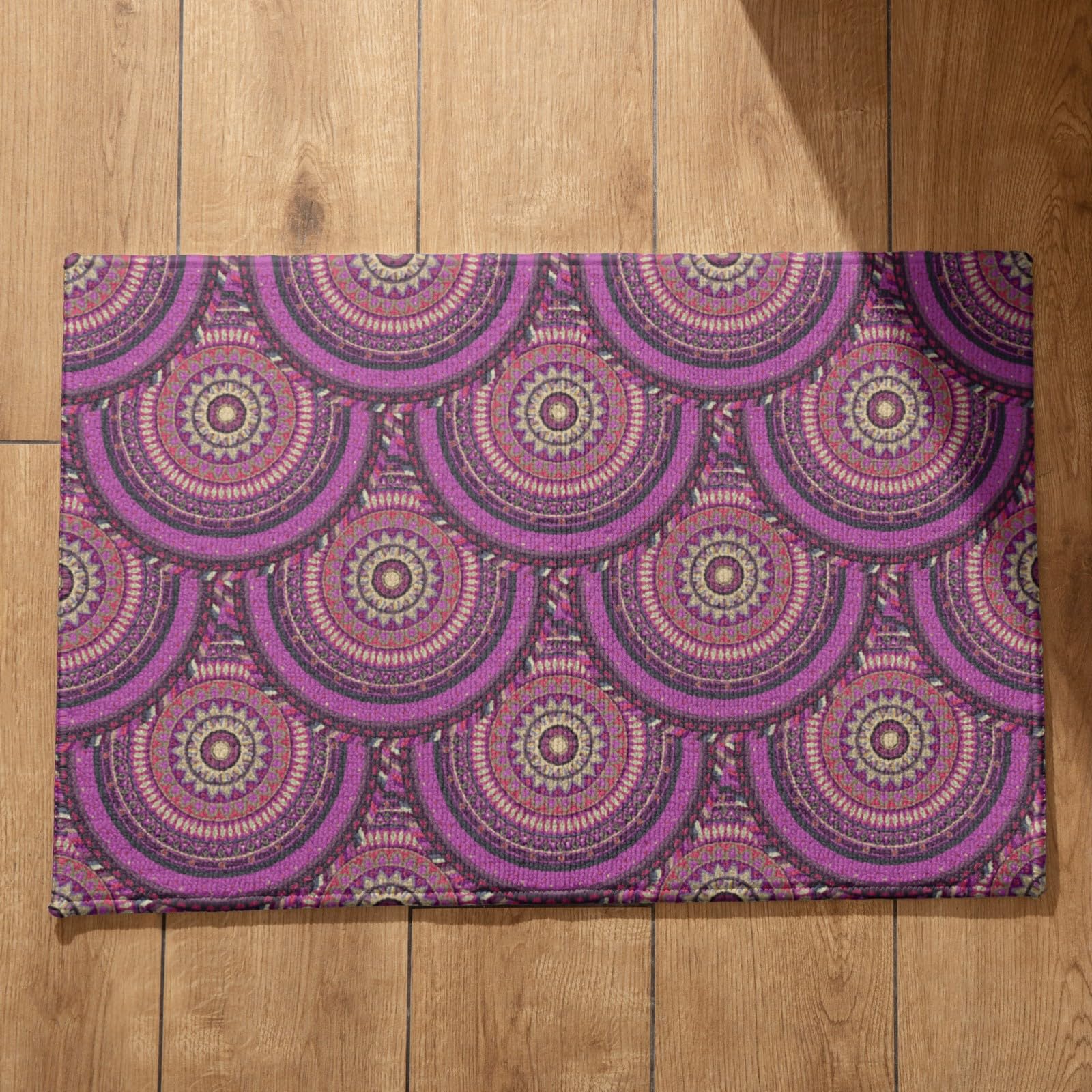 EHOMERY Door Mats Indoor Funny Large Bath Mats Mandala Personalised Doormats Outside Cute Welcome Mats for Front Door Outdoor 40x60cm, Non-Slip Plush Cotton Decor Doormat