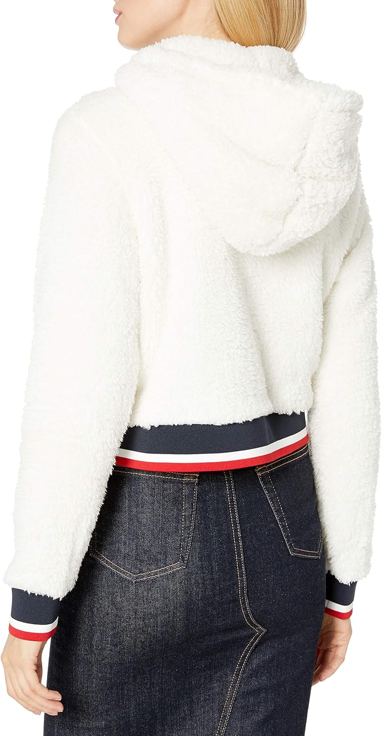 tommy hilfiger sherpa half zip hoodie