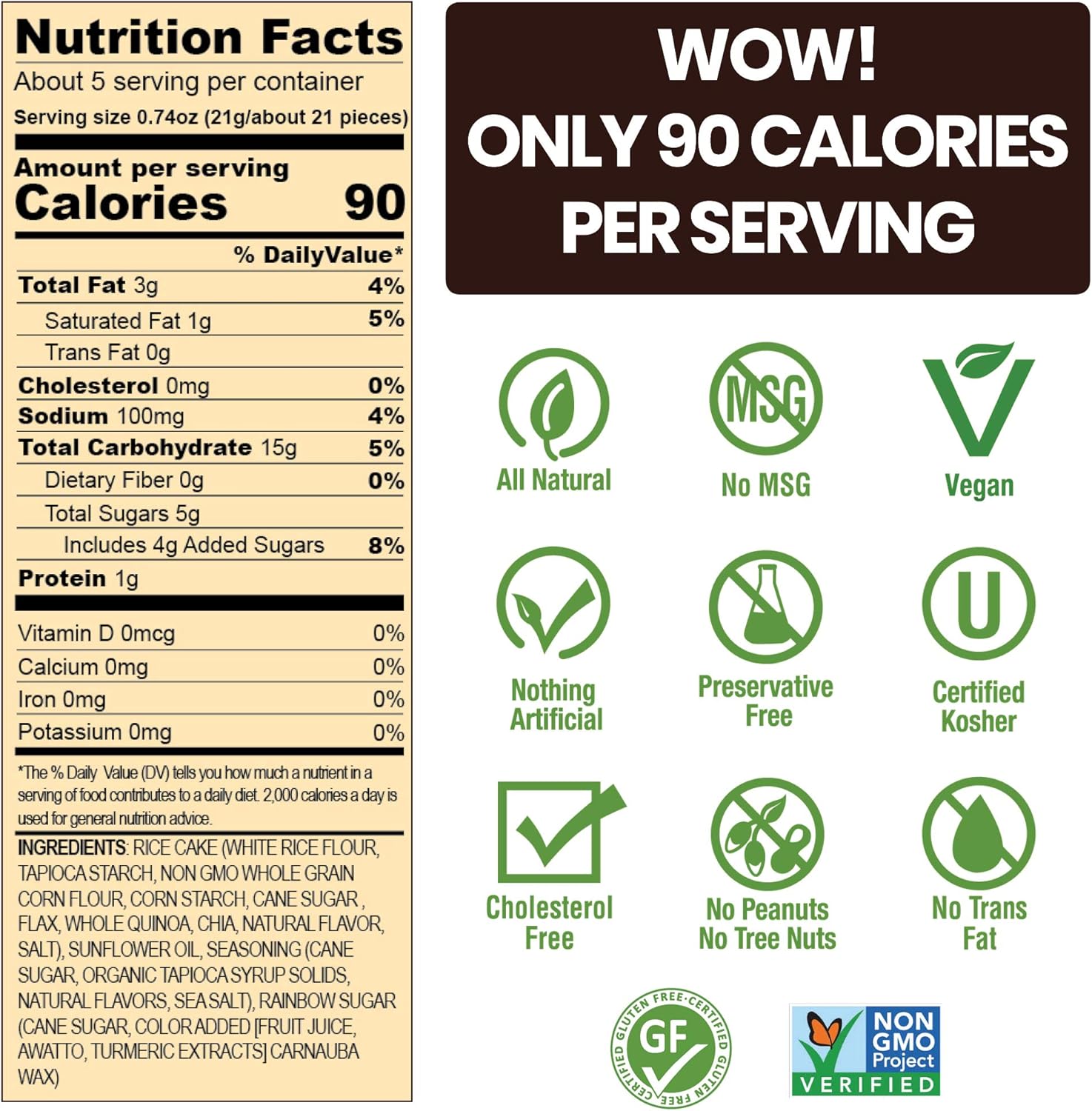 Drizzilicious Birthday Cake Mini Rice Cakes - 4oz (113g) Single Pack | Sinless Chocolatey Snack Bites - Rice Crisps Reinvented | Gluten-Free, Kosher Certified, Dairy-Free - Image 3