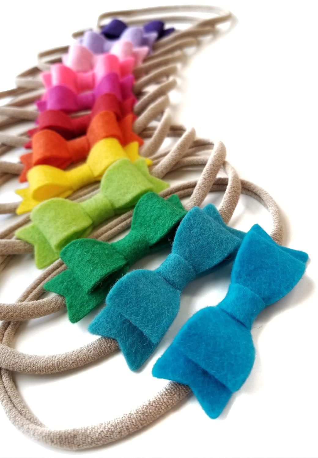 Baby bows and headbands - Newborn to toddler - Rainbow colors
