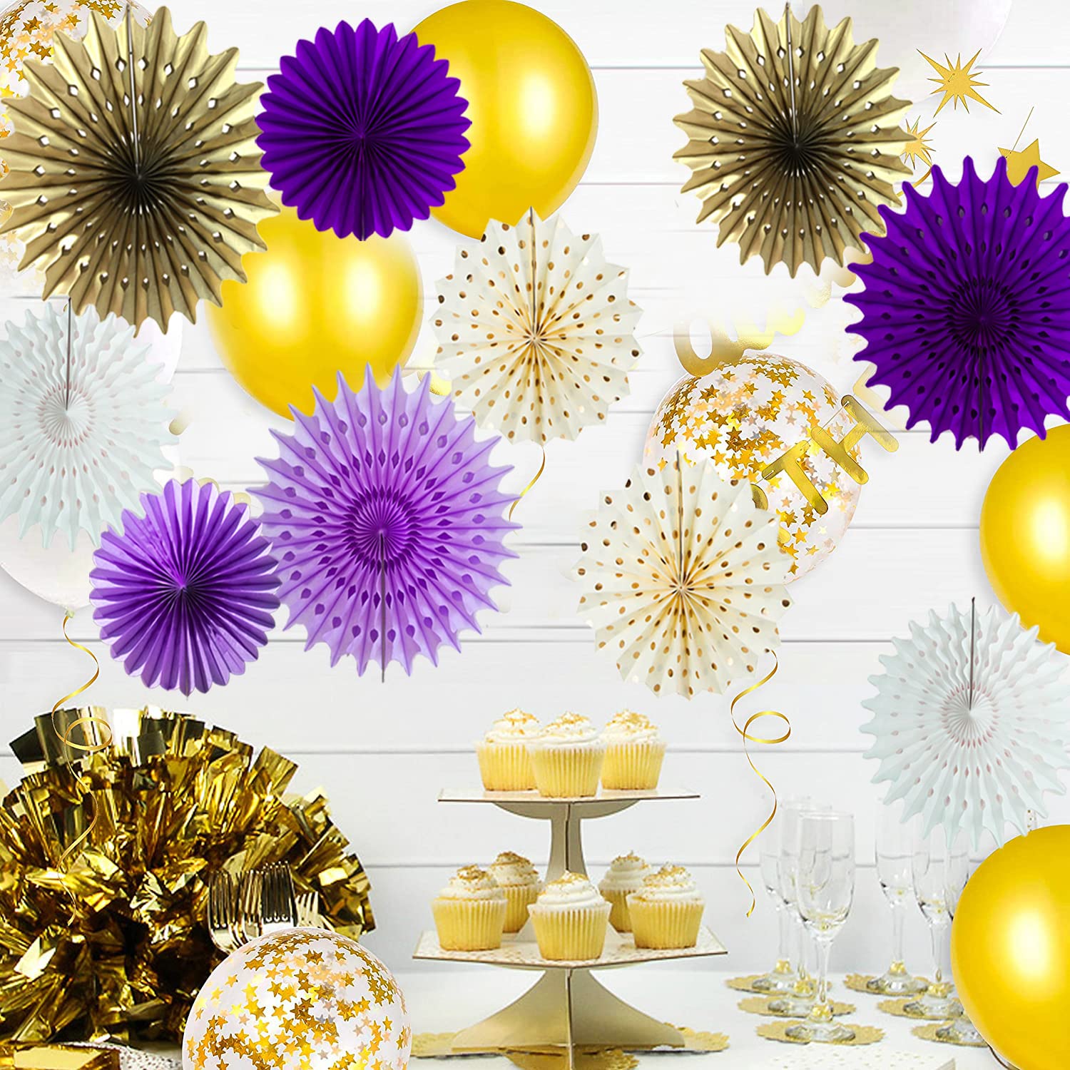 Buy Qian's Party Graduation Decorations Purple Gold 2022 Baby Shower