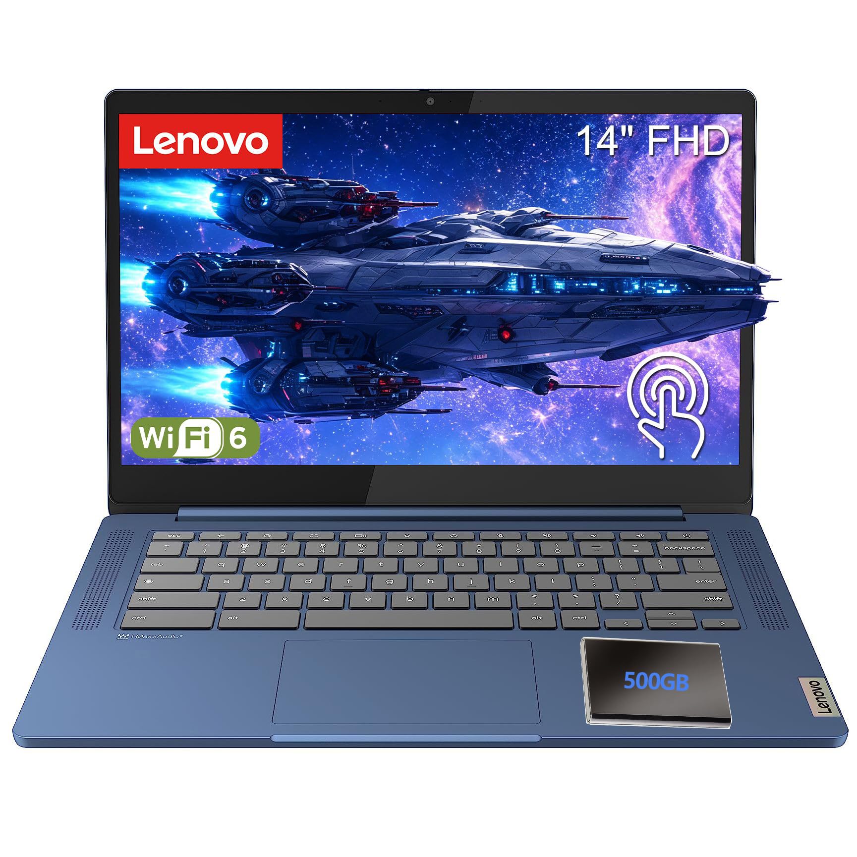 Lenovo Chromebook 14" Touchscreen Laptop, 8-Core CPU