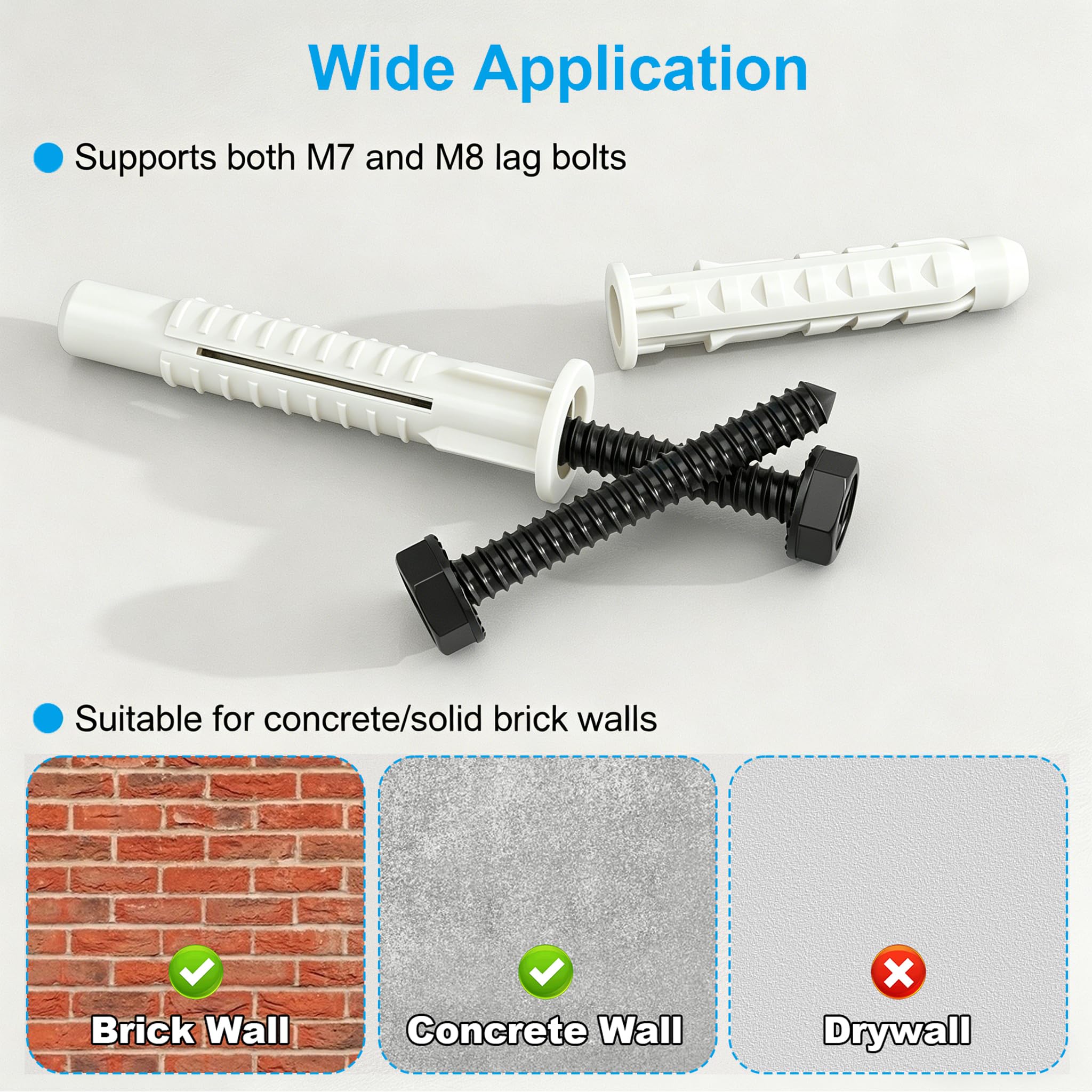 Concrete Wall Anchors - Secure Your TV & More -6
