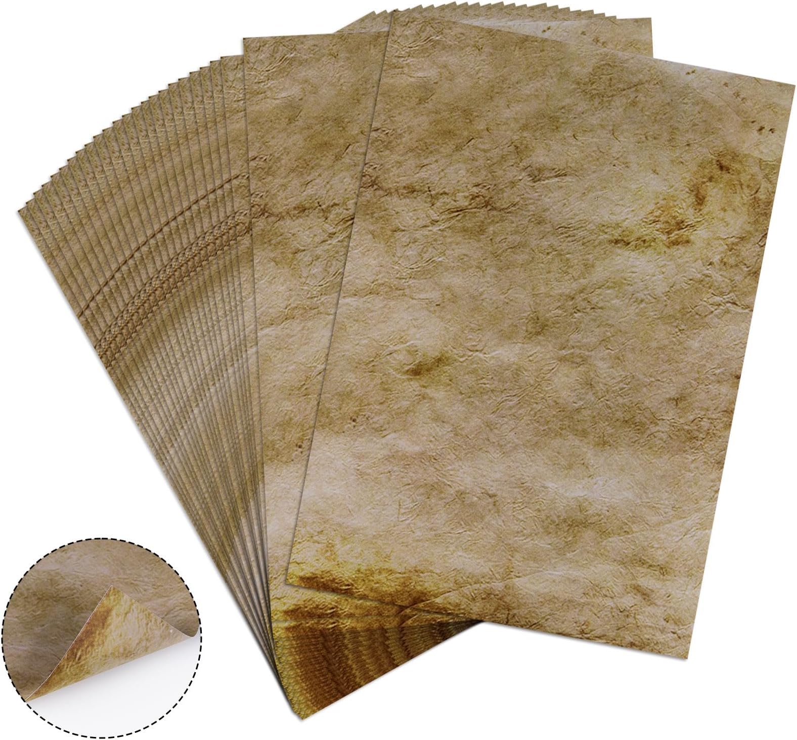ABSOFINE Vintage Old Paper 25 Sheets Writing Paper DIN A4 Parchment