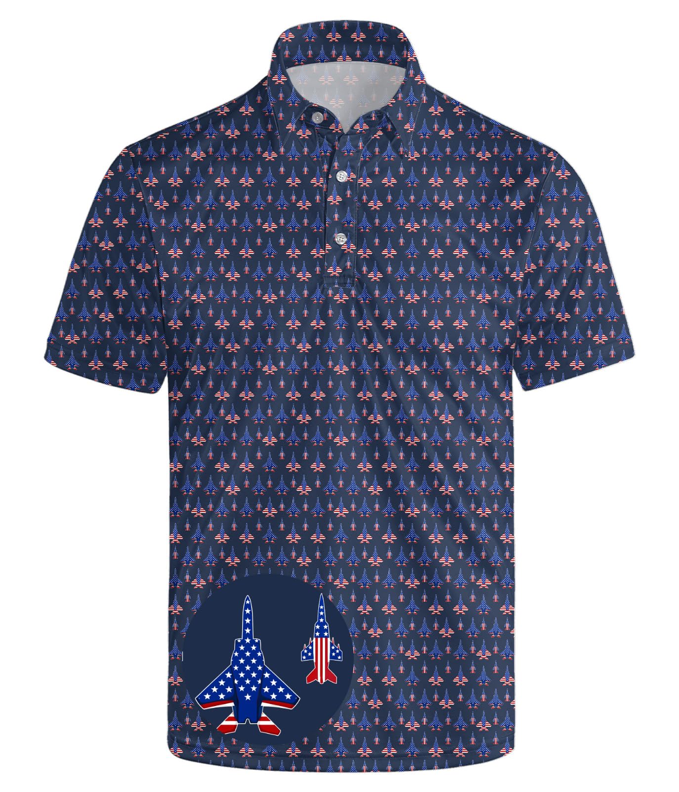 Men's Funny Golf Shirt Short Sleeve, Casual Polo Shirts for Men