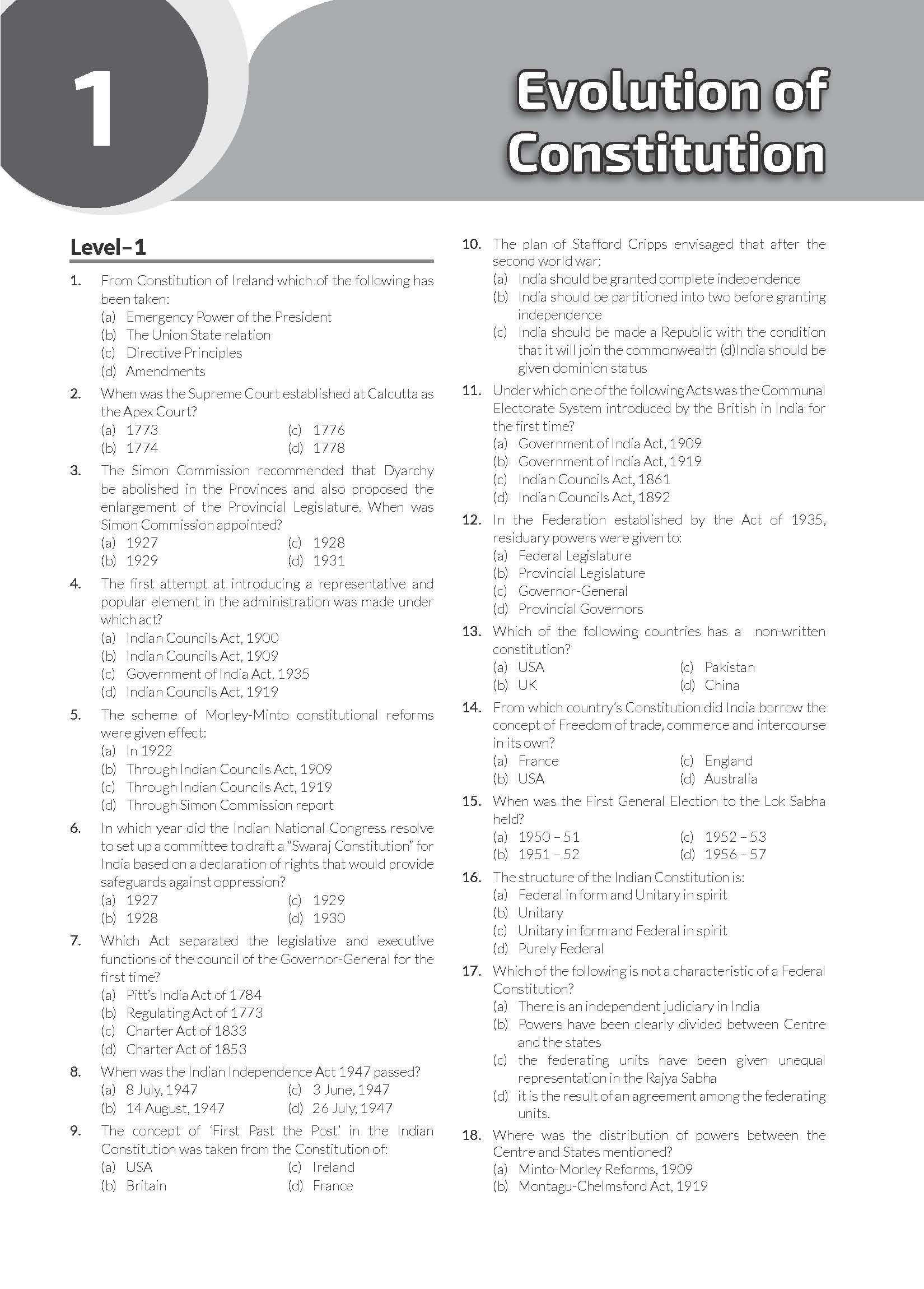 Objective Indian Polity For Competitive Examinations 1
