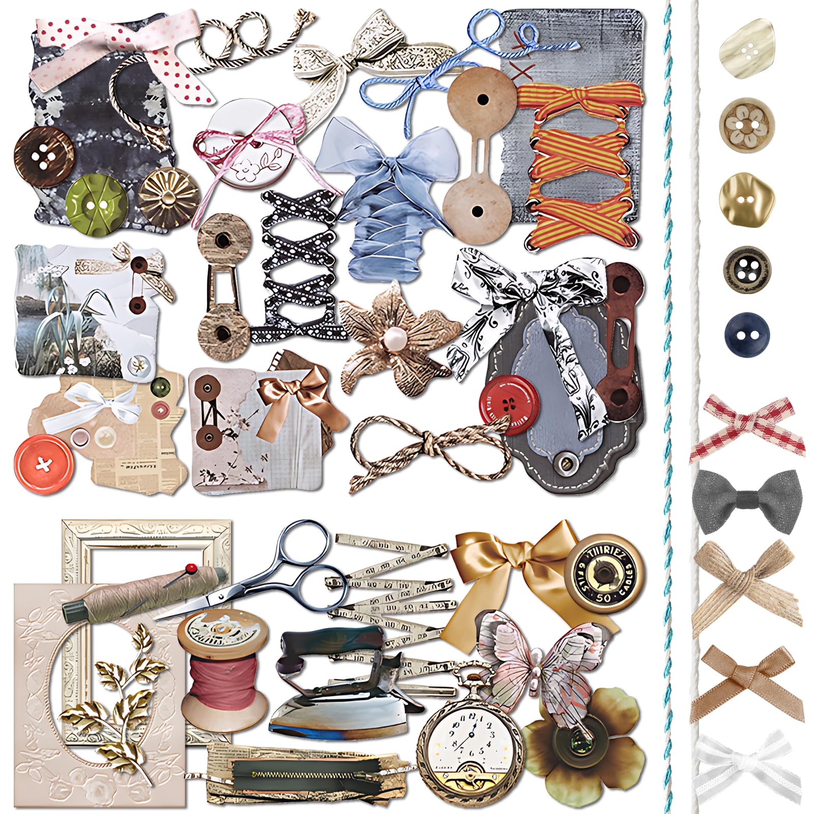 Amazon | 2パック ヴィンテージスクラップブック紙とステッカー