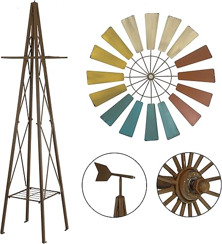 Miniatura 9 de Alpine KIY184 - Soporte de metal para molino de viento, multicolor