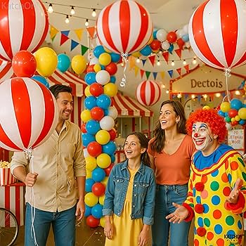 Amazon | KatchOn(カッチオン) 巨大な赤と白のカーニバルバルーン - 22