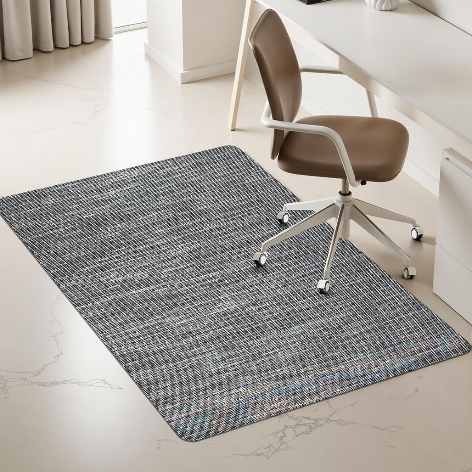 Azadx Office Chair Mat for Hardwood Floor 36" x 48" Heavy Duty Chair Mat for Hardwood Floors Slip Resistant Floor Protector for Home Office Computer Desk Chair Mat for Rolling Chairs, Dark Grey 36" x 48" Dark Grey