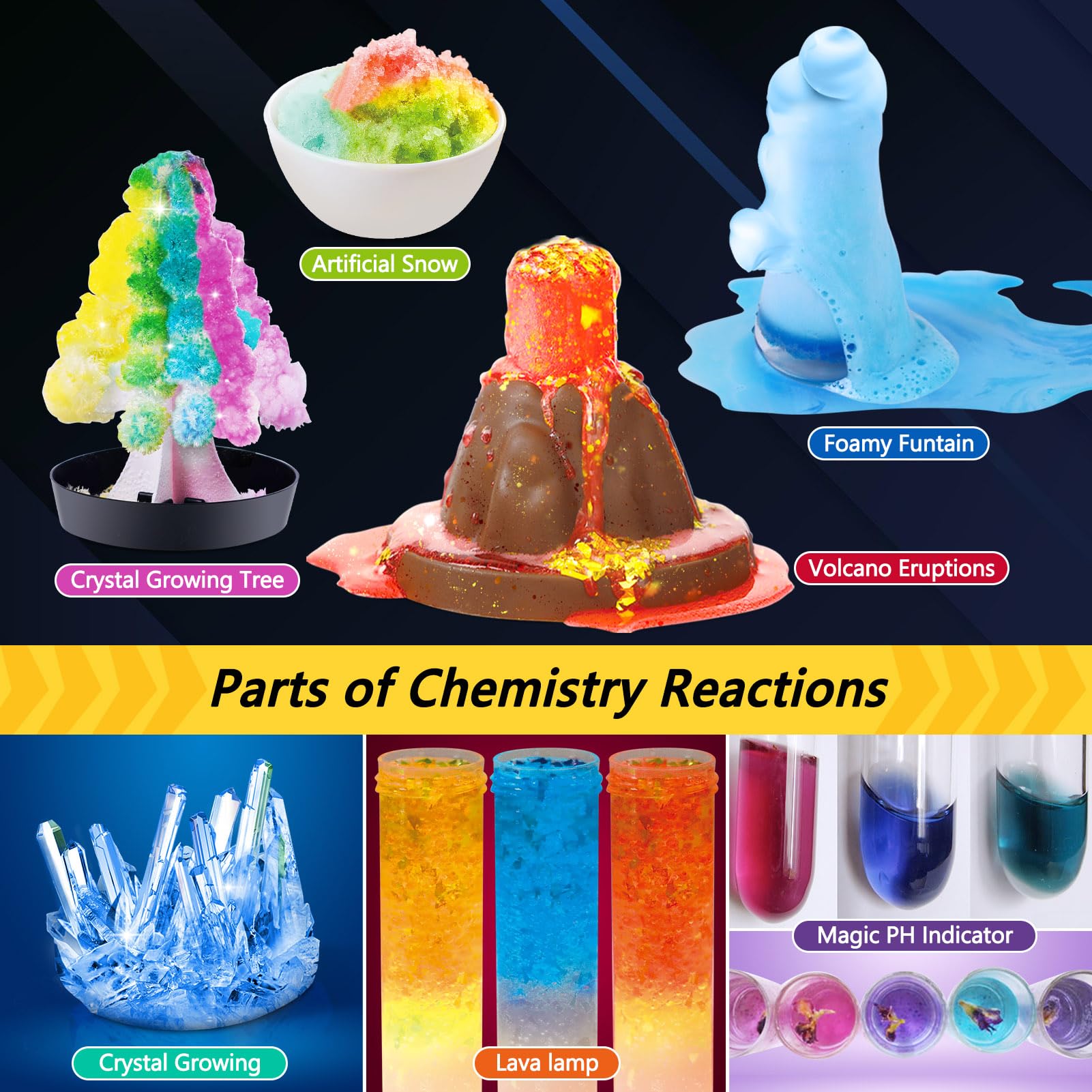 UNGLINGA 100 Experimente Wissenschaft Kit für Kinder ab 4 6 8 12