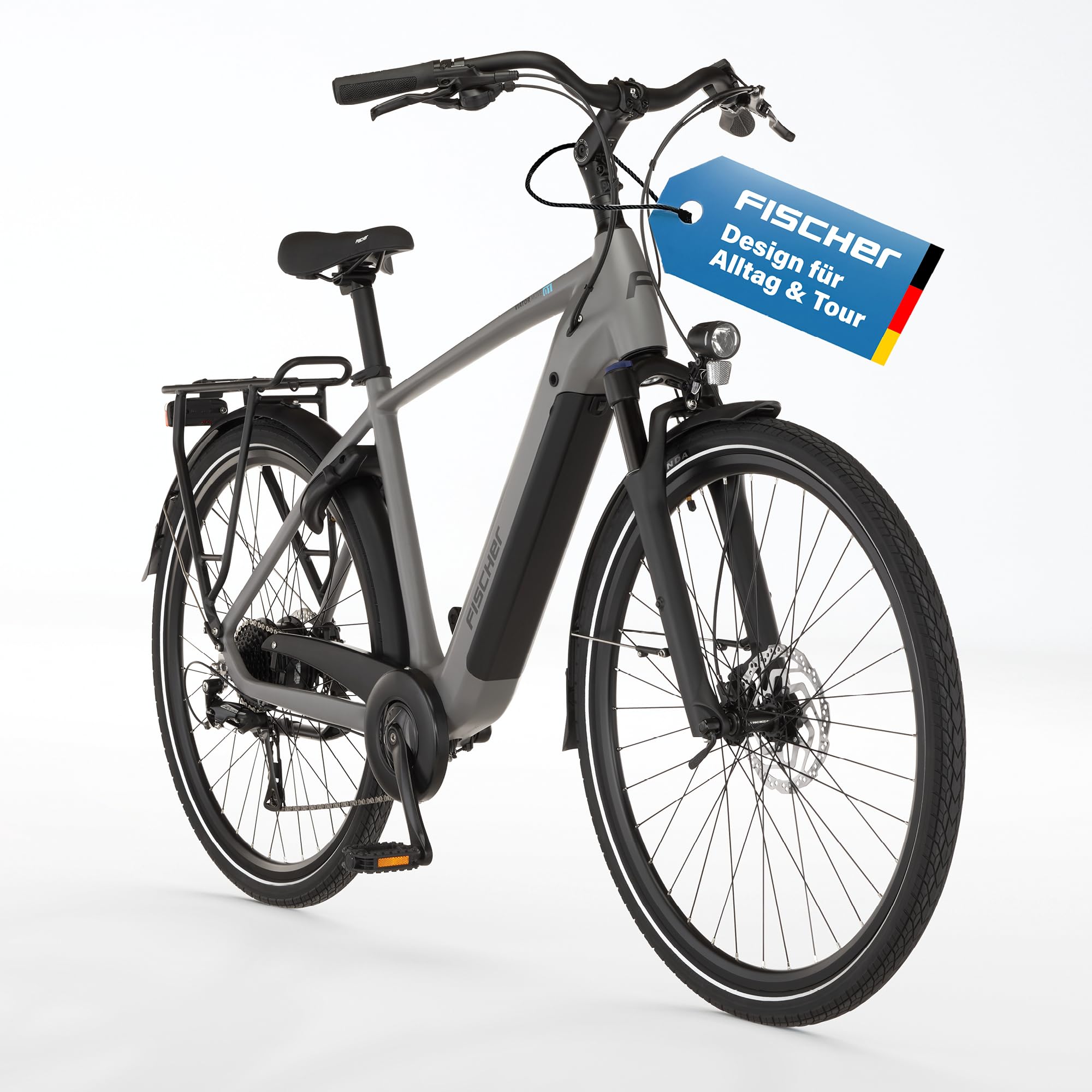 FISCHR E-Bike VIATOR Move 01 Elektrofahrrad für Damen und Herren, RH 52cm, Heckmotor 50Nm, 36V Akku, Diamant-Rahmen Sport & Freizeit