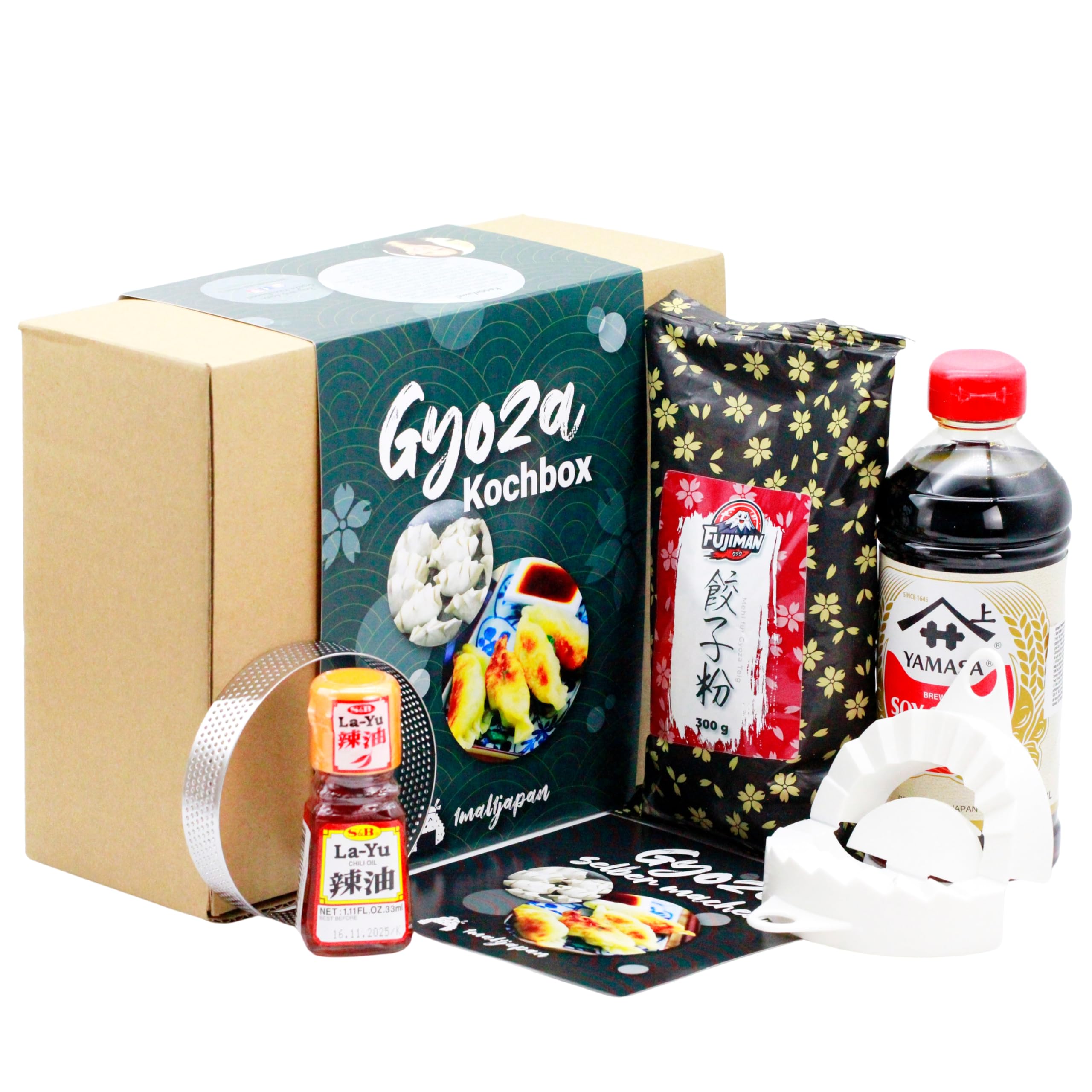 Gyoza Kochbox für japanische Teigtaschen (6-teiliges DIY Set für 20 Dumplings, inkl. Anleitung & Equipment) | Geschenkidee