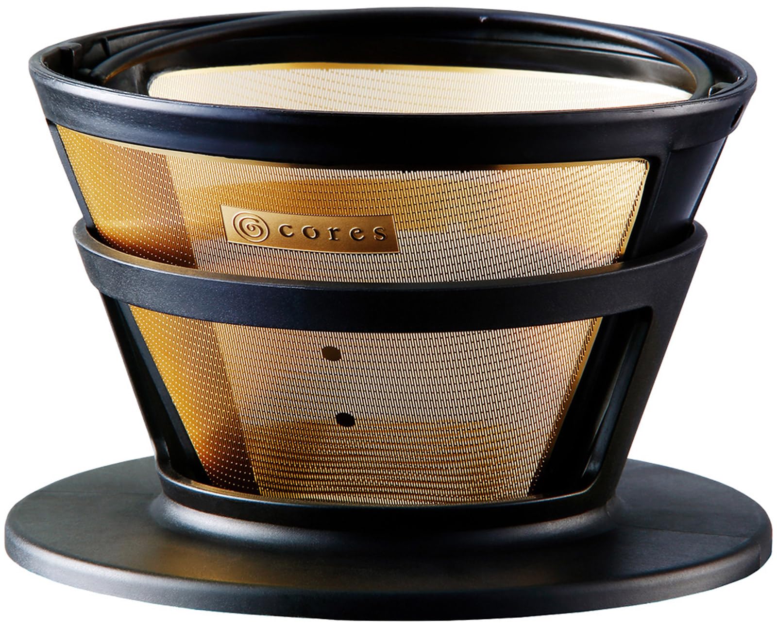 Cores C286BK Pure Gold Coffee Dripper 2-8 Cup No Paper Filter Reusable