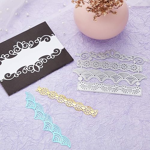 Miniatura 5 de Patelai 19 piezas troqueladas para hacer tarjetas, encaje de metal, álbumes de recortes, recortes, bordes, plantillas en relieve para manualidades,