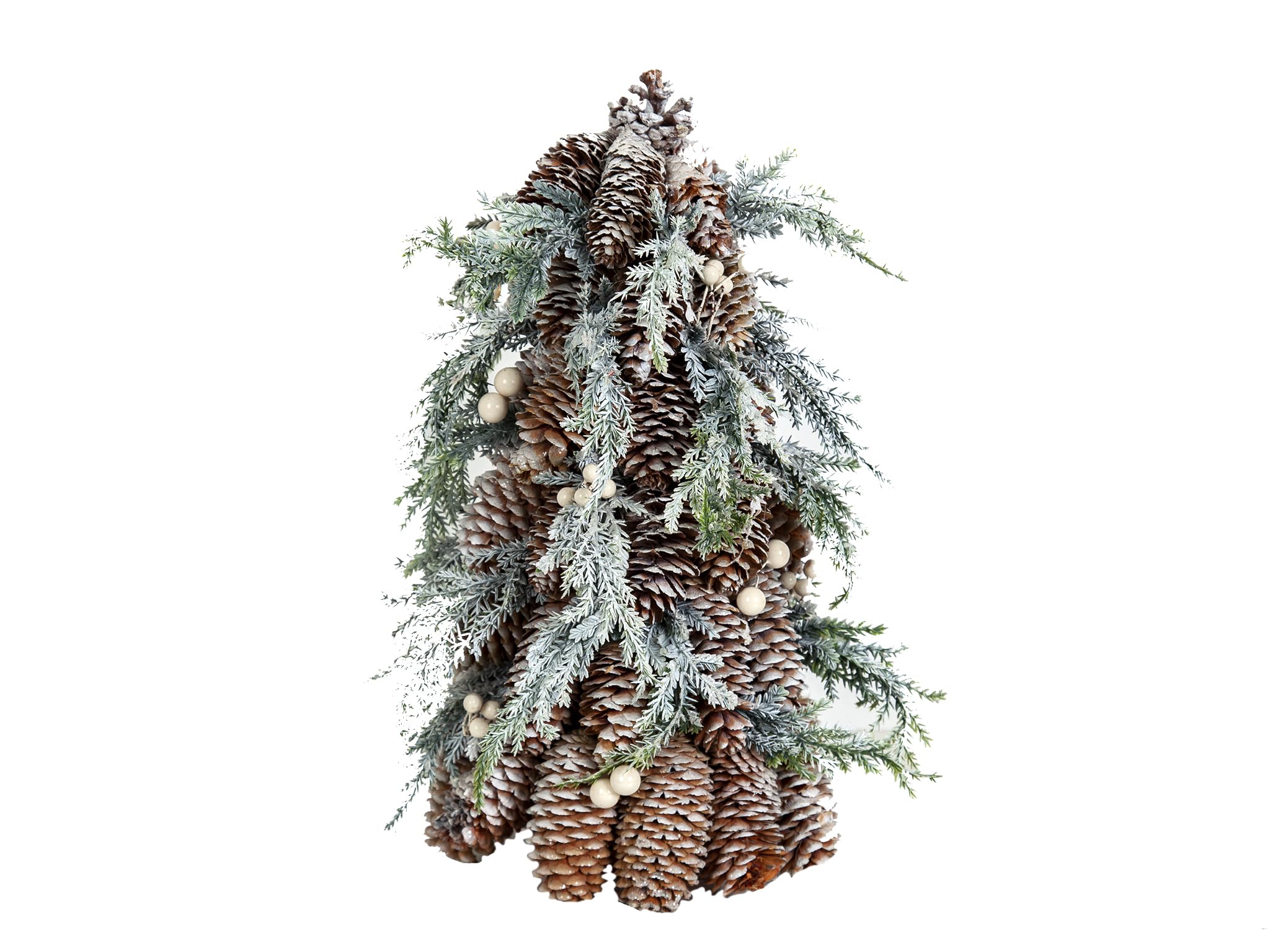 Abeto con piñas sapin de Noël artificiel avec pommes de pin pour décoration de fête