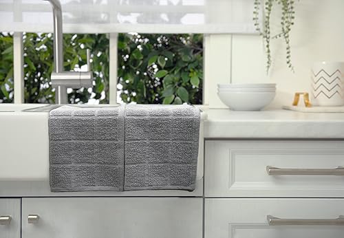 Miniatura 5 de Paño de toalla de 100 % algodón, paquete de 6 trapos de 12 x 12 pulgadas, súper suaves y absorbentes, perfectos para limpieza de cocina y lavado de