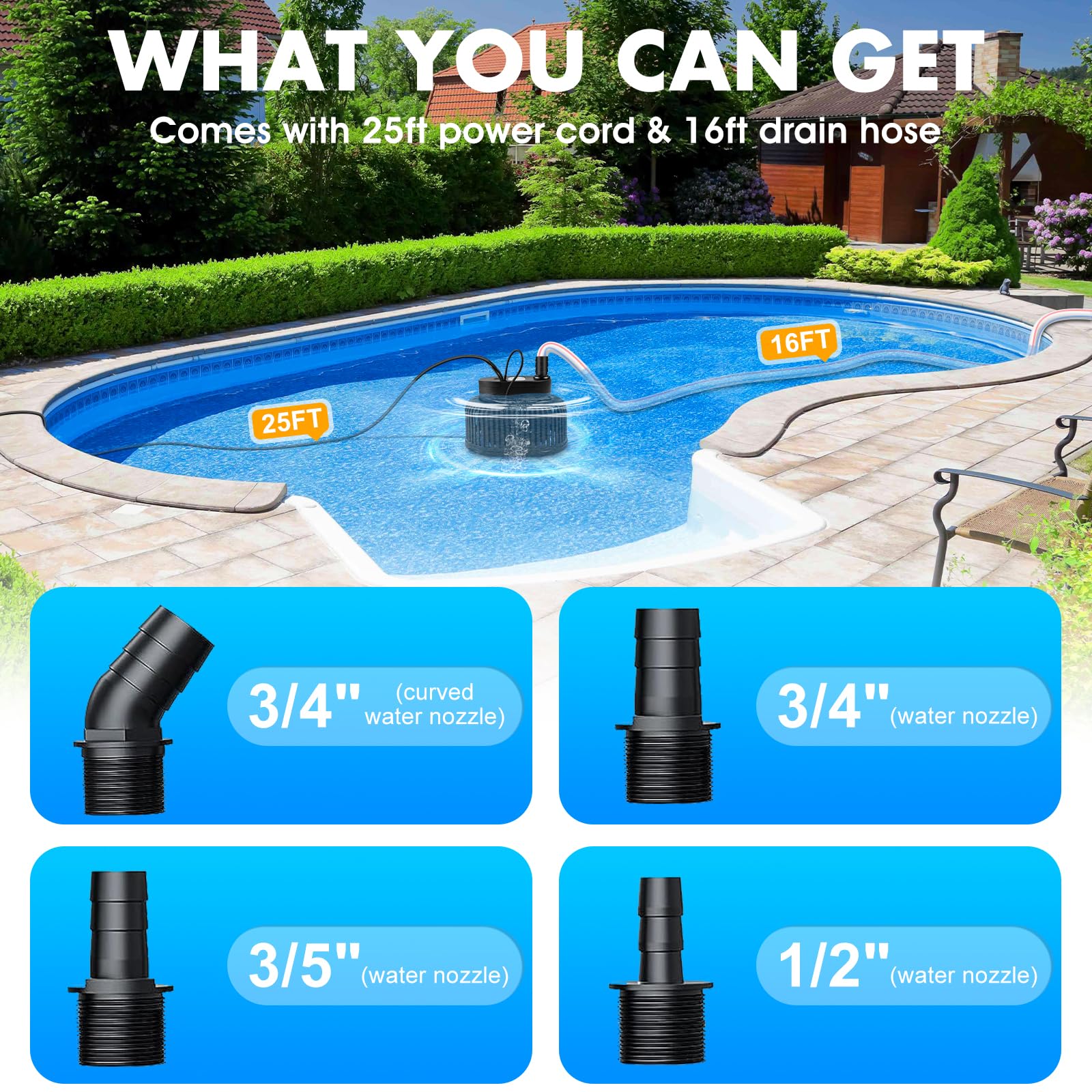 Pool Sump Snapklik.com : Pool Cover Pump, Automatic ON/OFF Sump Pump, Submersible ...