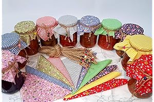 DLK: Eco-friendly Mason Jar Cloth Covers with Beaded Jute Rope