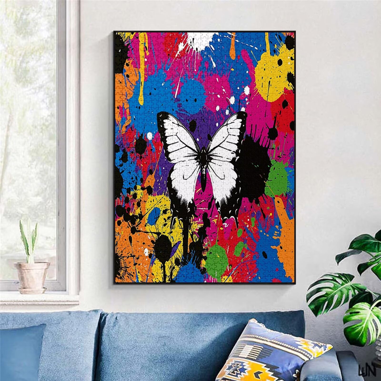 Puzzle 5000 Pezzi, 3 4 5 Anni Puzzle Colore 6 7 8 Anni Giochi Educativi Sostenibili Con Motivi Per Adulti Da Gioco in Legno Di Alta Qualità Jigsaw Farfalla per Gioco Familiare, Regalo Natale H-4148