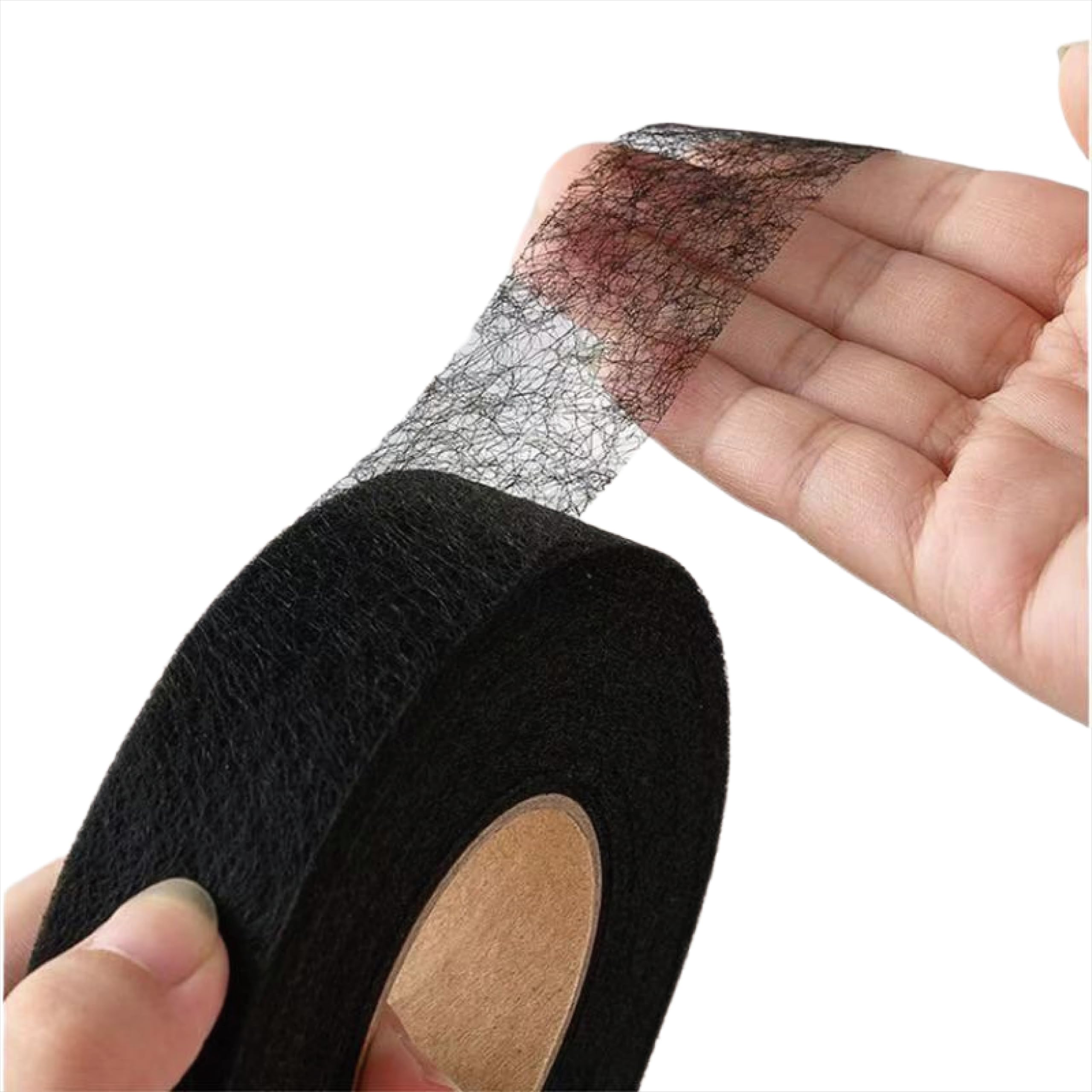 Ironing tape, Wonder Web Hem Tape, No Sewing Iron on Tape, Adhesive Fusing Iron-on Tape, Extra Strong Fusible Fabric Tape for Clothes Curtains Ironing and Bonding, DIY Crafts, Black, 64m*20mm