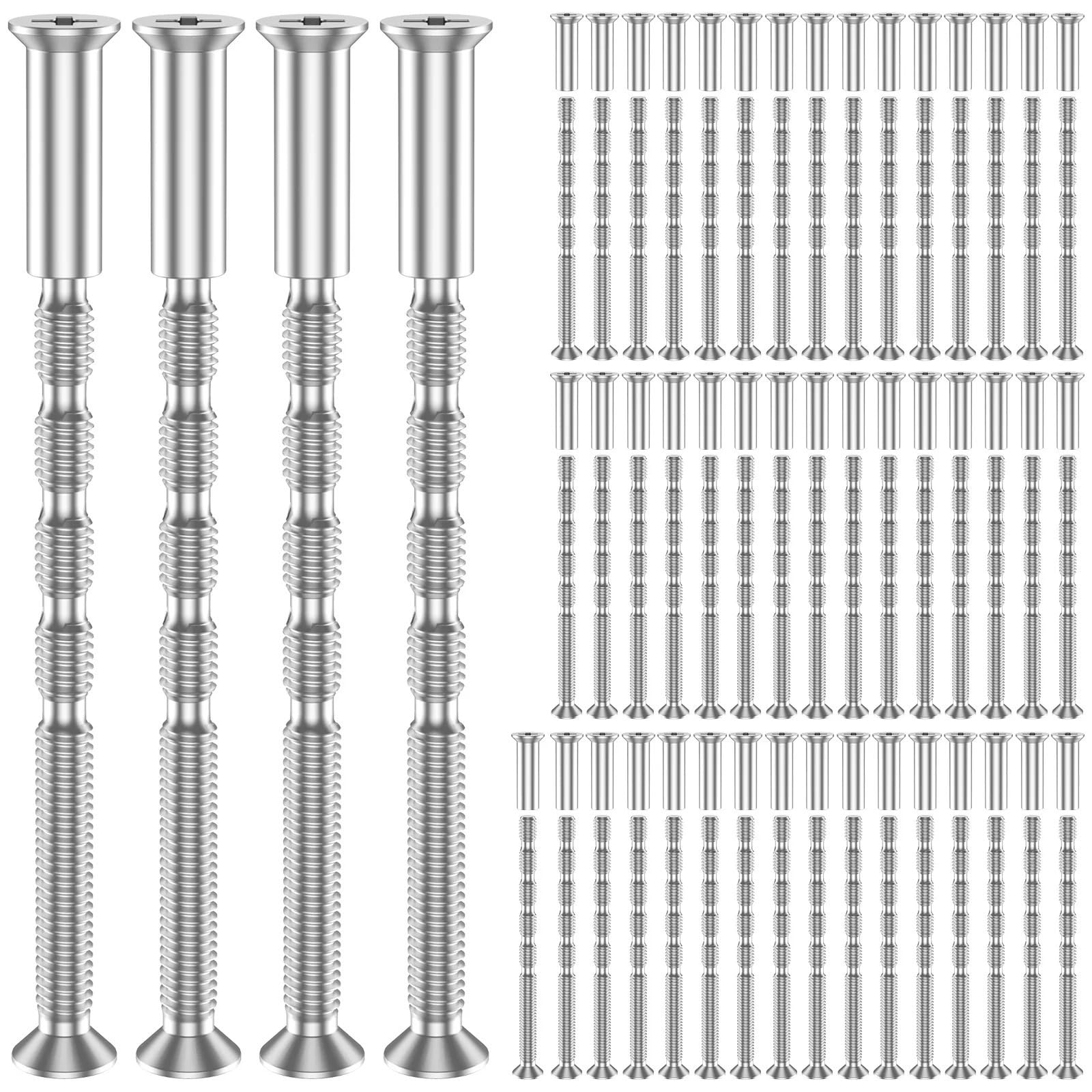 Wajjwi Unisex 50Sets M4 Door Handle Fixing Screw Bolts Snap Off Cuttable Connecting Screws For Lock & Escutcheons For Door Handles
