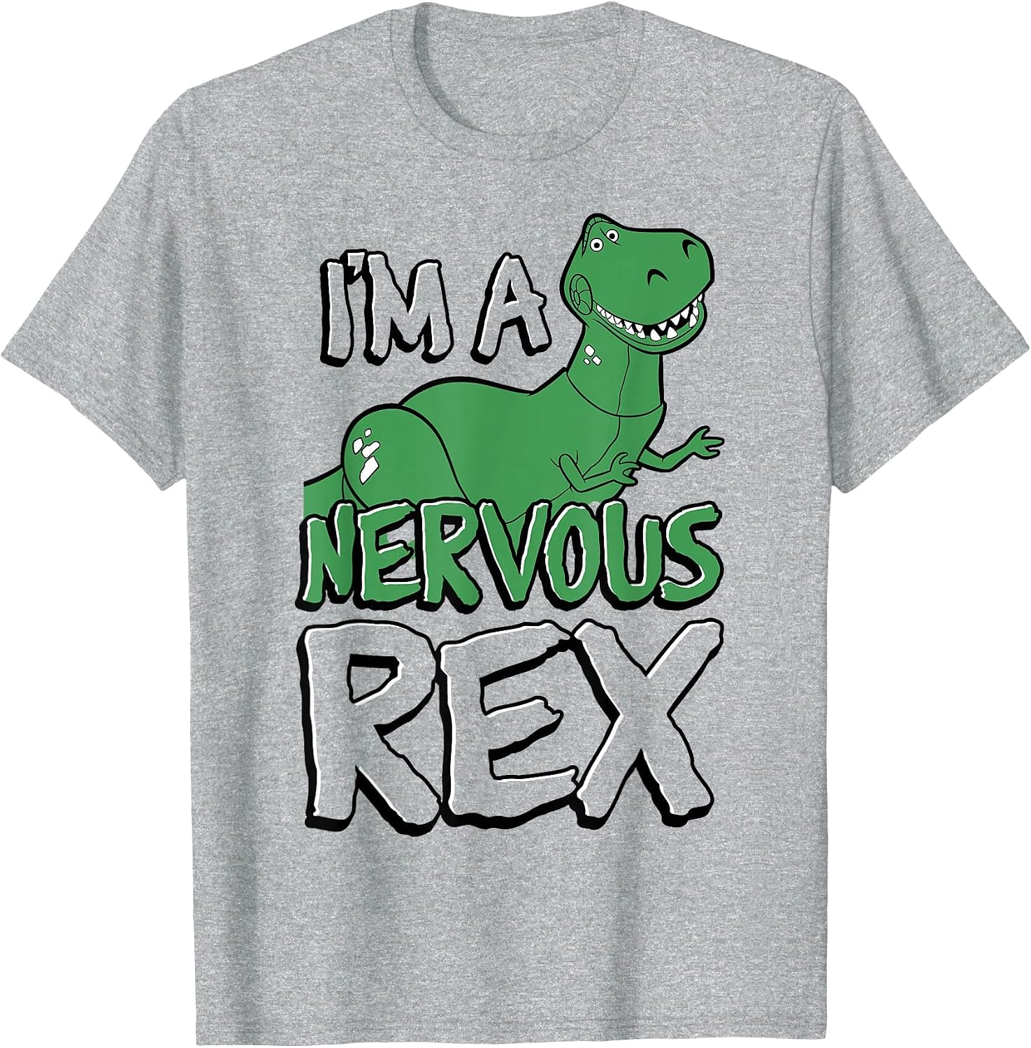 Disney Pixar Toy Story I'm A Nervous Rex Retro Portrait T-Shirt image 3