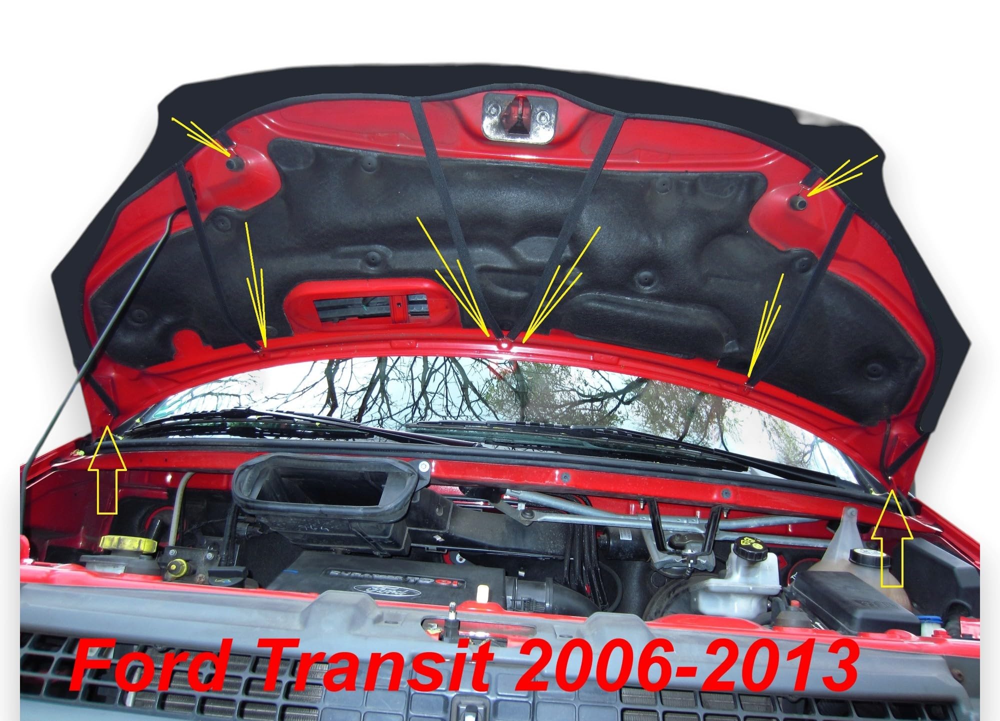 AB-00078 AUTO-BRA Haubenbra kompatibel mit Ford Transit 2006-2013 Motorhaubenschutz Steinschlagschutz Tuning Bonnet Bra